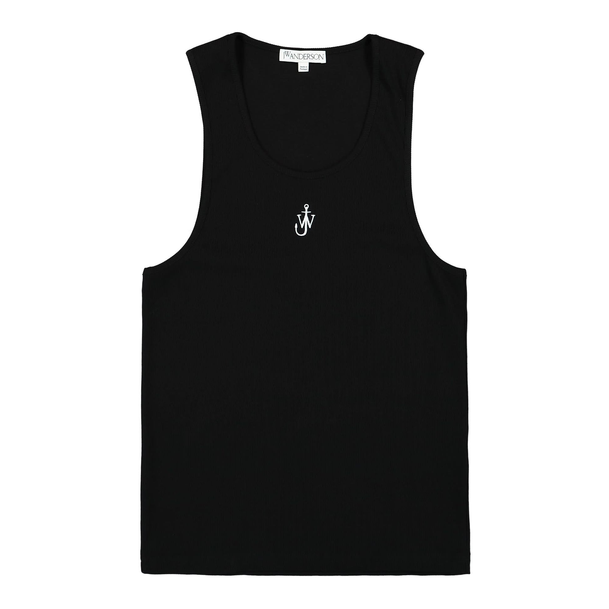JW Anderson Anchor Embroidery Vest Black Detail view 1 | Gate