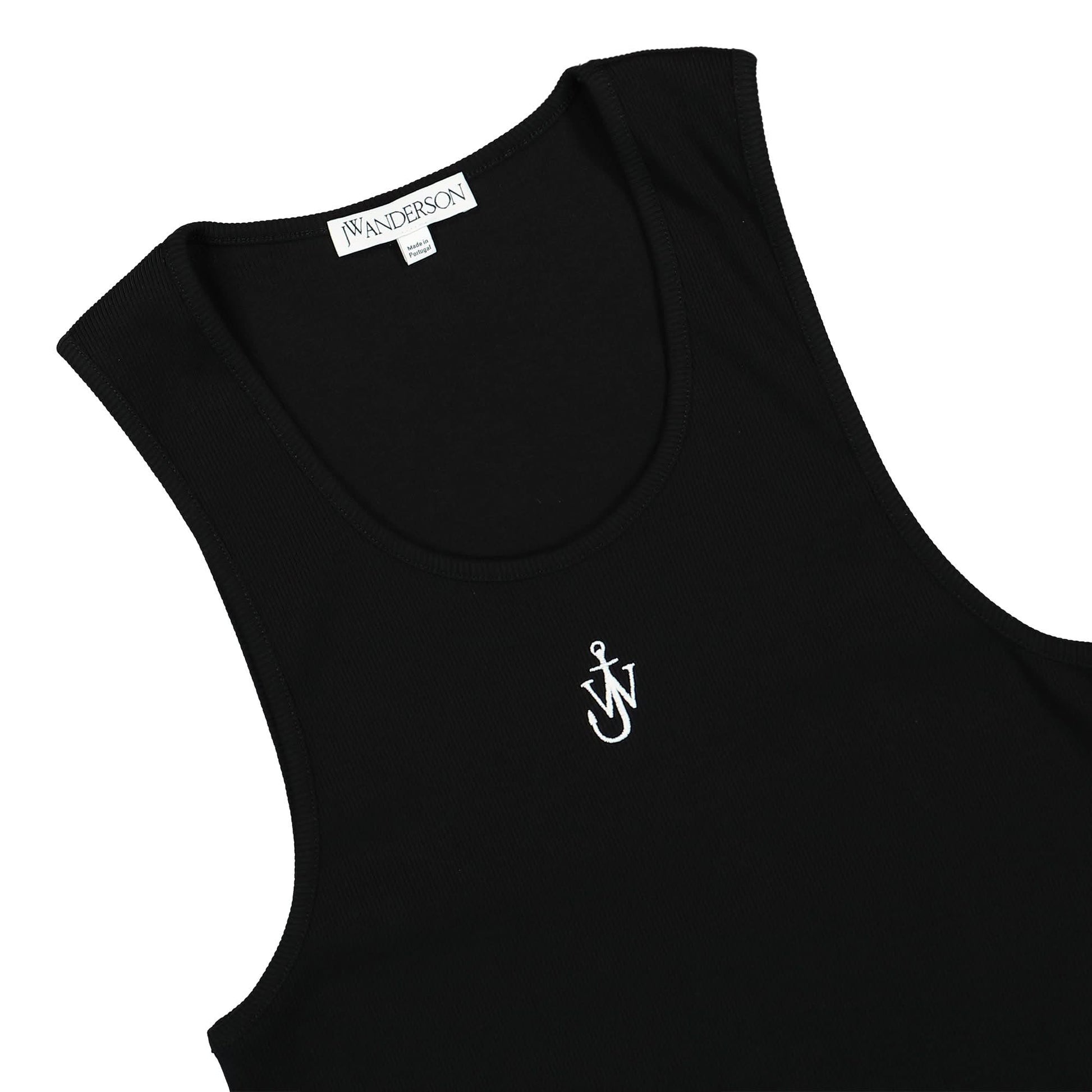 JW Anderson Anchor Embroidery Vest Black Detail view 3 | Gate
