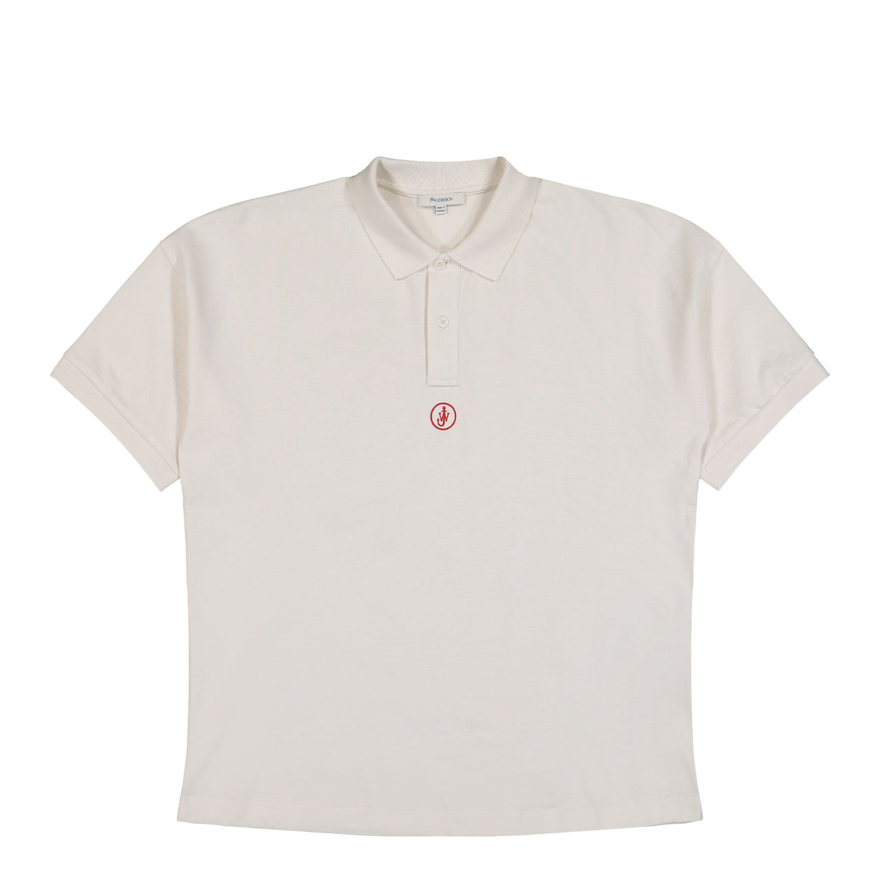JW Anderson Anchor Embroidery Polo Off White T-Shirts JO0281-PG1479-002 / Off White Detail View 1 | GATE