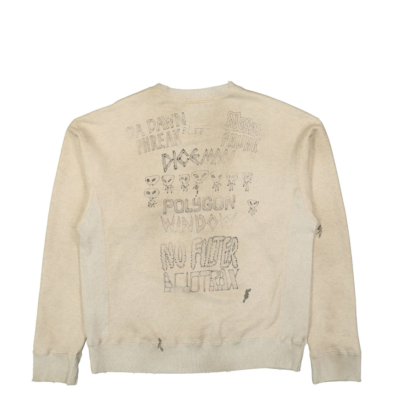 Maison Mihara Yasuhiro Distressed Pullover White Detail view 1 | Gate