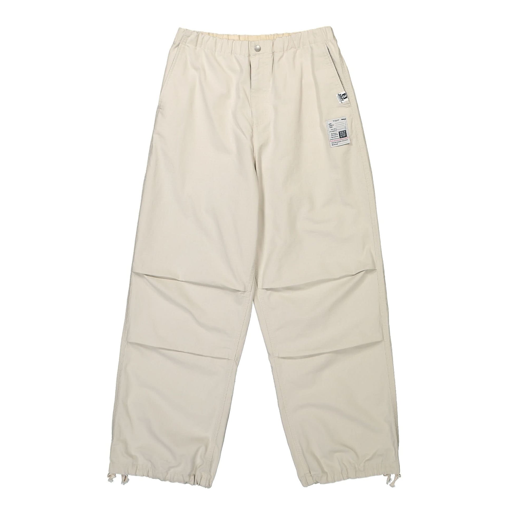 Maison Mihara Yasuhiro Ripstop Parachute Trousers Beige Detail view 1 | Gate