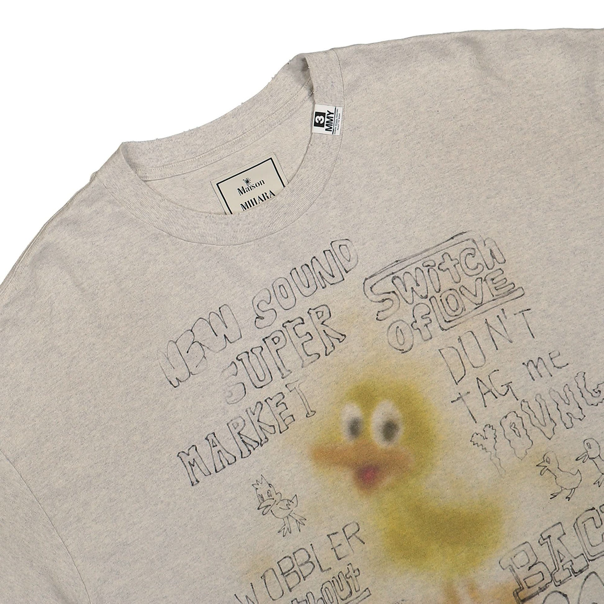 Maison Mihara Yasuhiro Distressed Tee Grey Detail view 3 | Gate