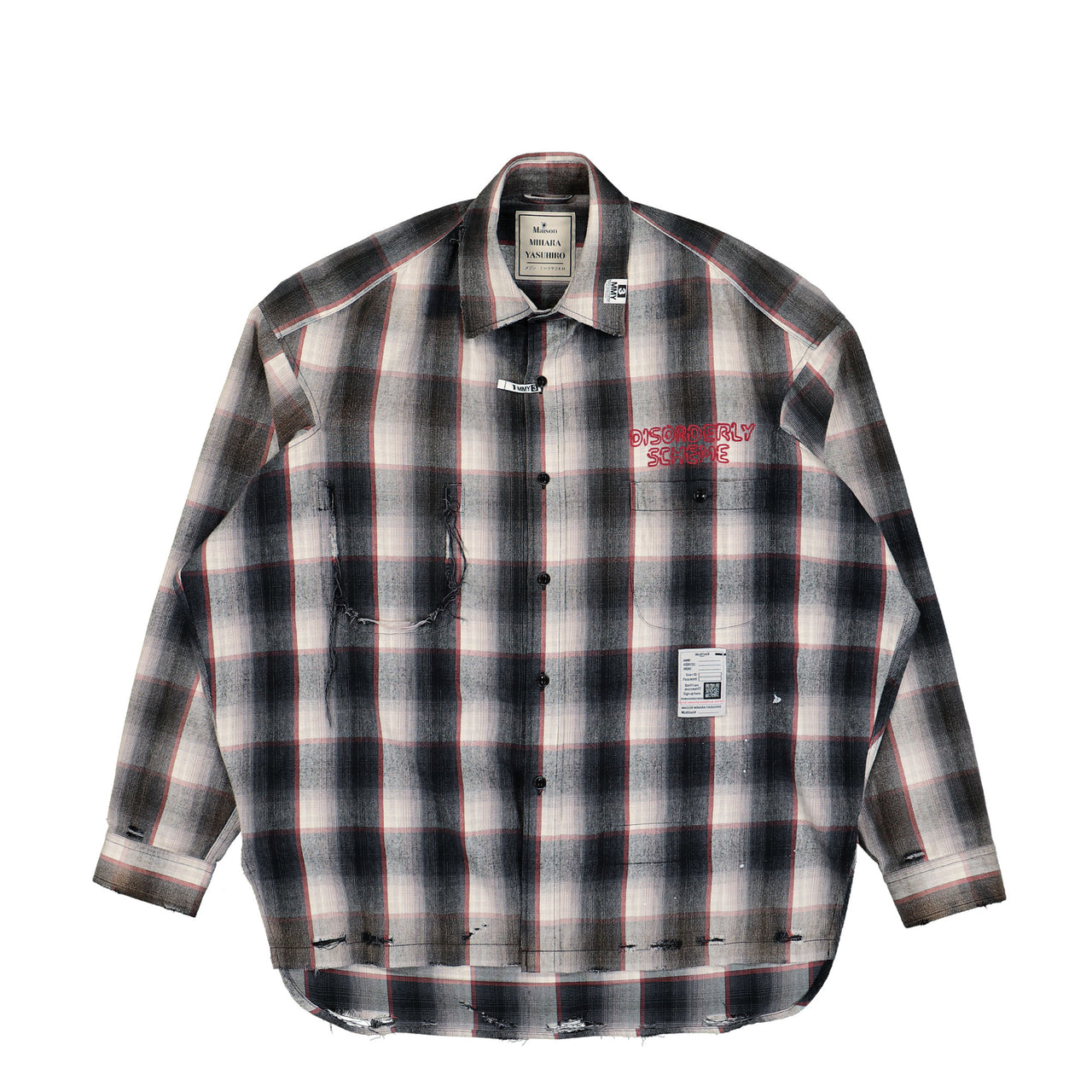 Maison Mihara Yasuhiro Vintage Like Check L/S Shirts Multicolor Detail view 1 | Gate