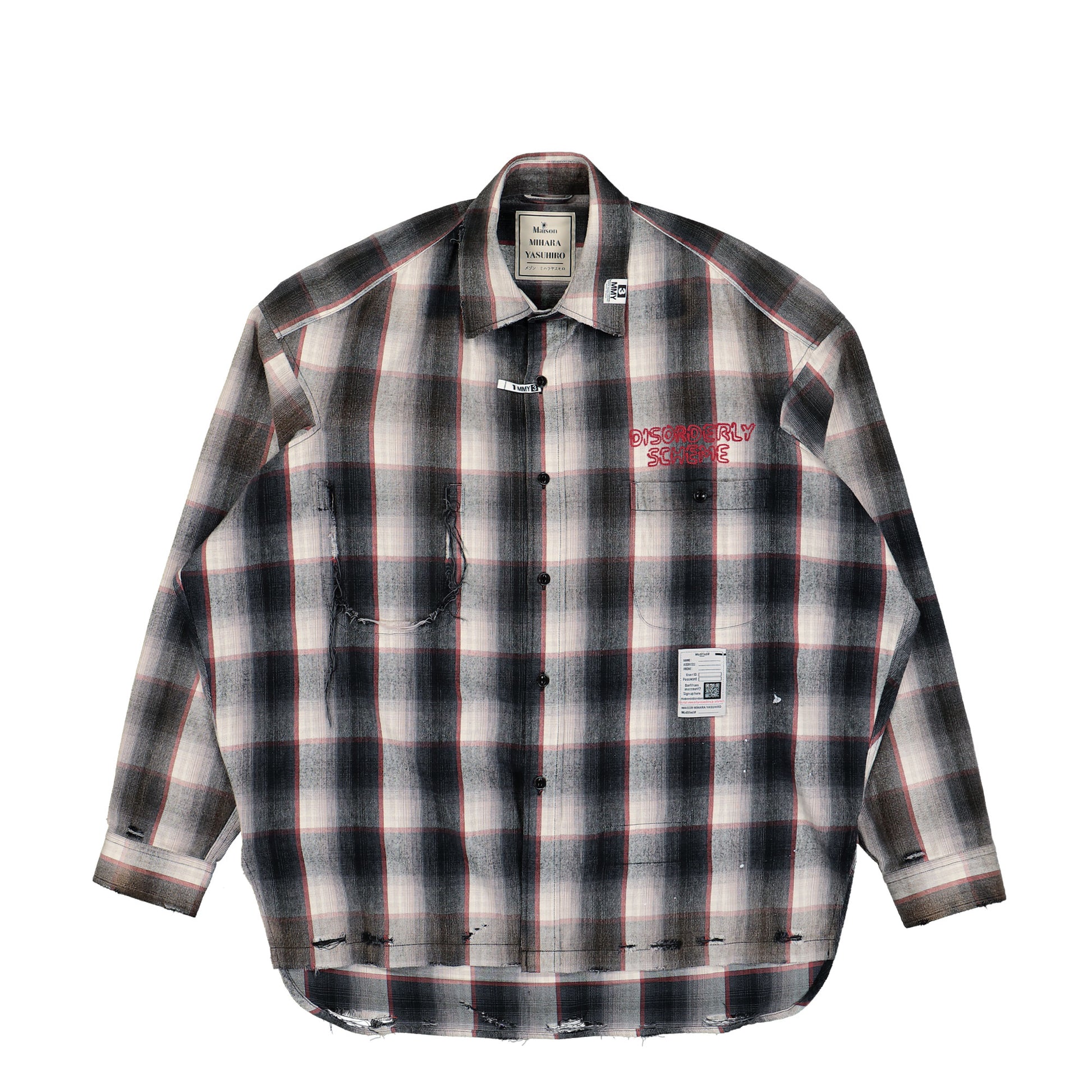 Maison Mihara Yasuhiro Vintage Like Check L/S Shirts Multicolor Detail view 1 | Gate