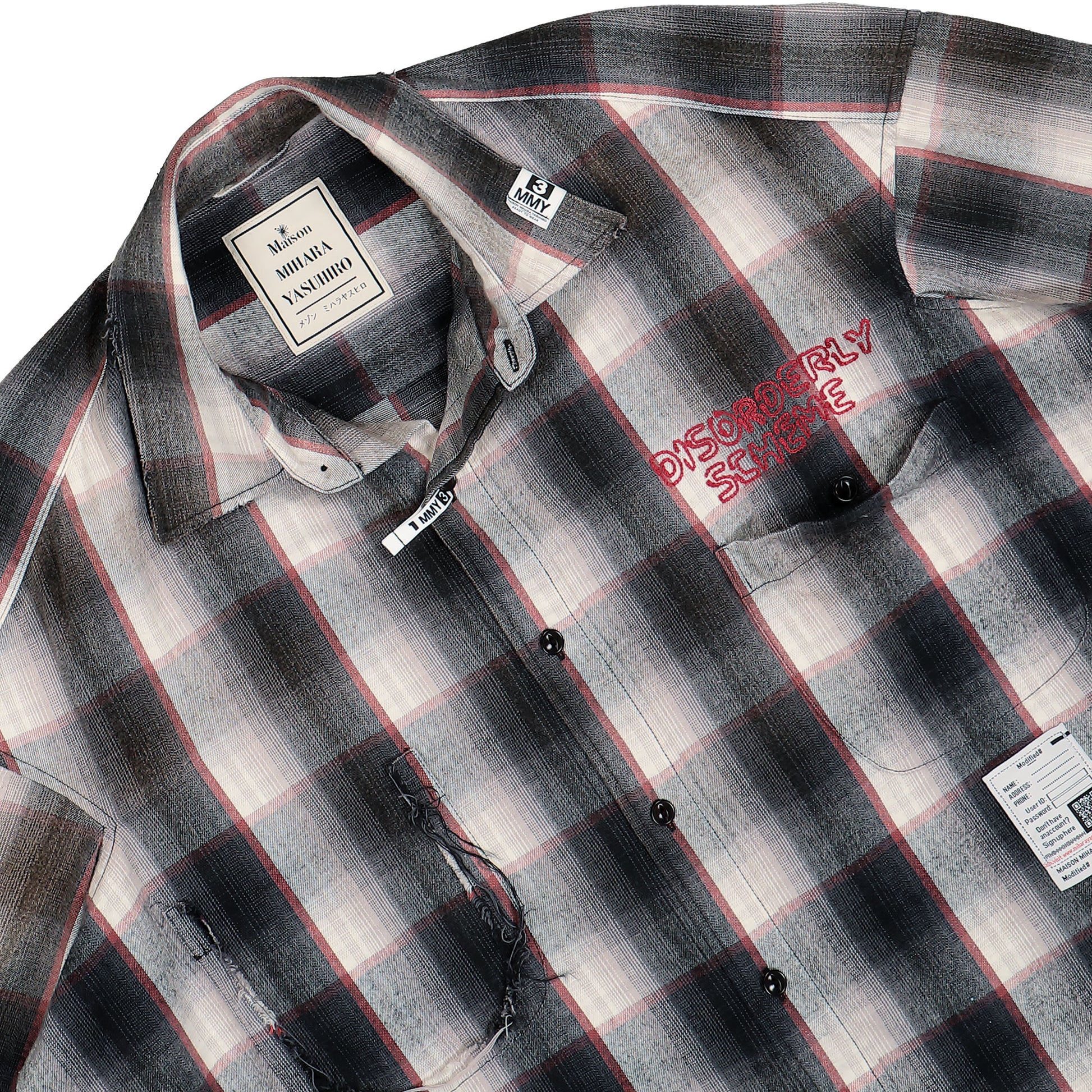 Maison Mihara Yasuhiro Vintage Like Check L/S Shirts Multicolor Detail view 4 | Gate