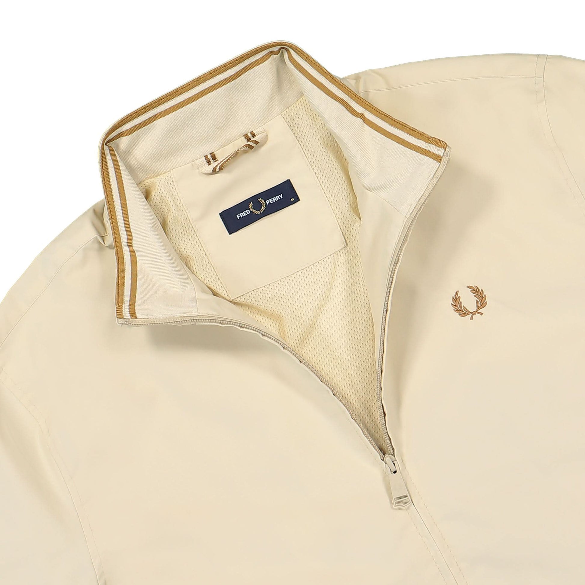 Fred Perry Brentham Jacket Beige Detail view 3 | Gate