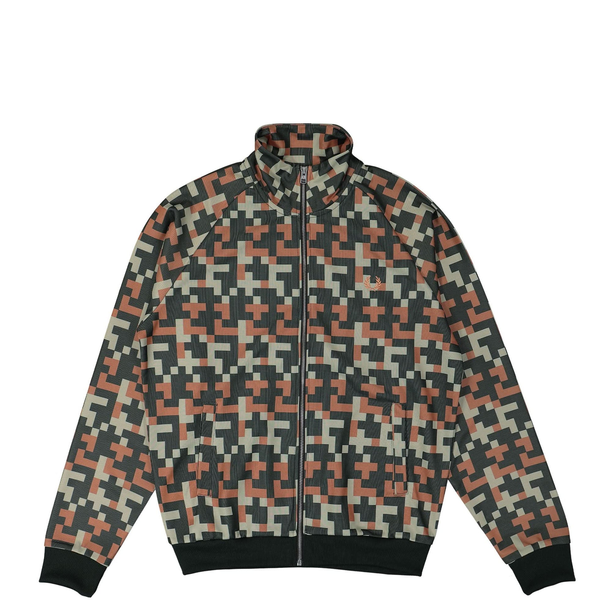 Fred Perry Pixel Print Track Jacket Multicolor Detail view 1 | Gate