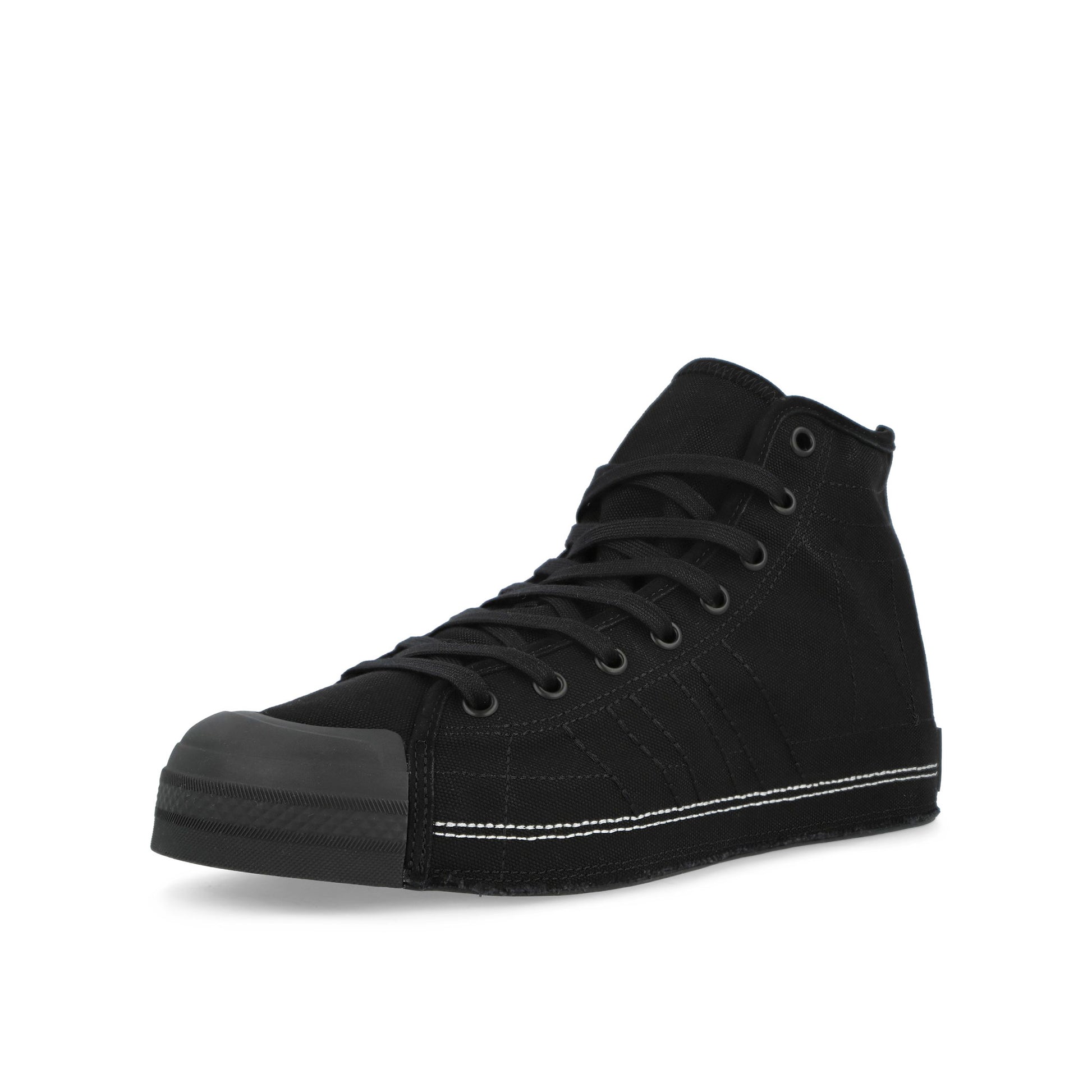 Neighborhood x Y-3 Nizza Hi Black / Black / Off White Sneaker JP6454 Close-up | Overkill