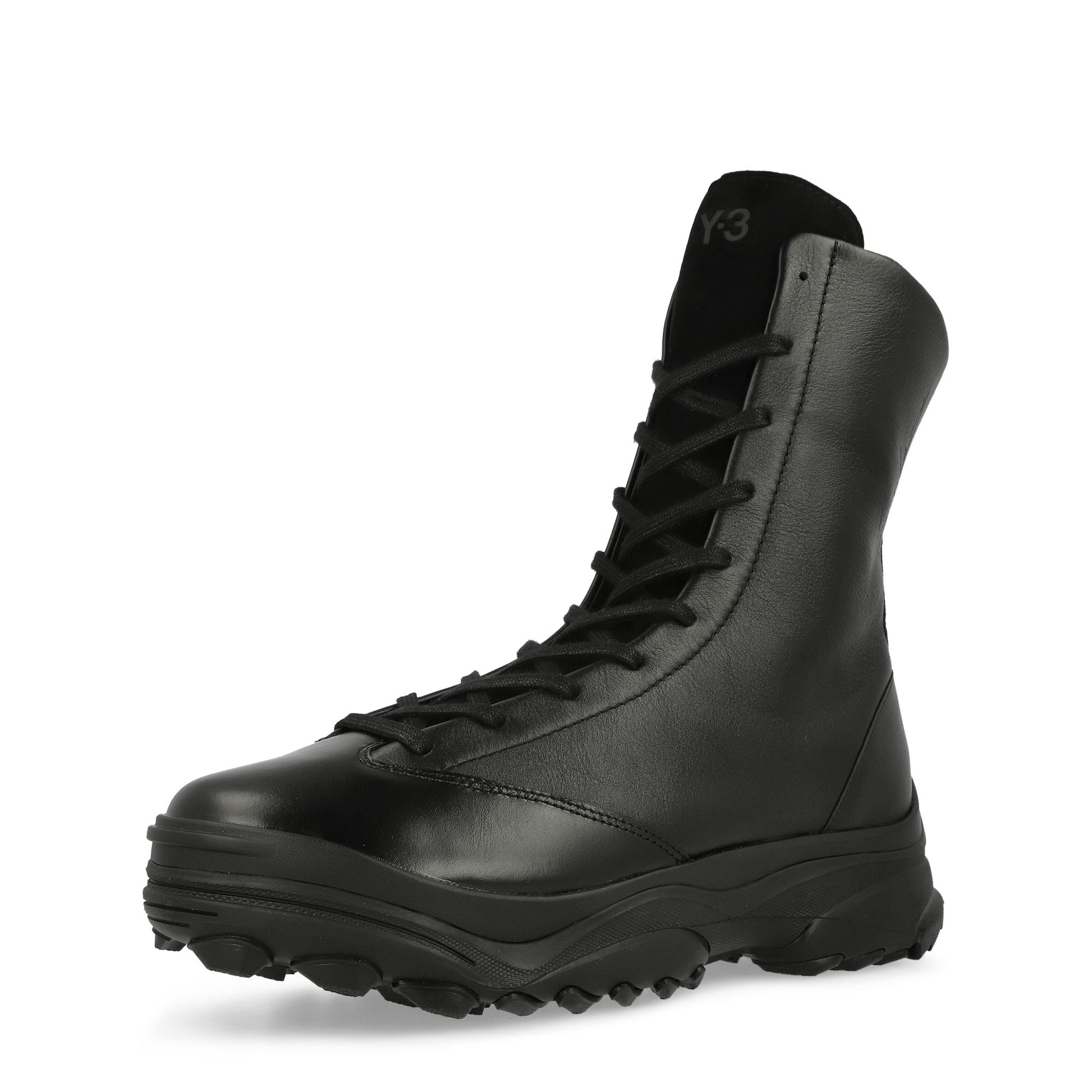 Y-3 GSG9 HI Black / Black / Black High Top Sneakers JQ9201 Detail View 4 | GATE