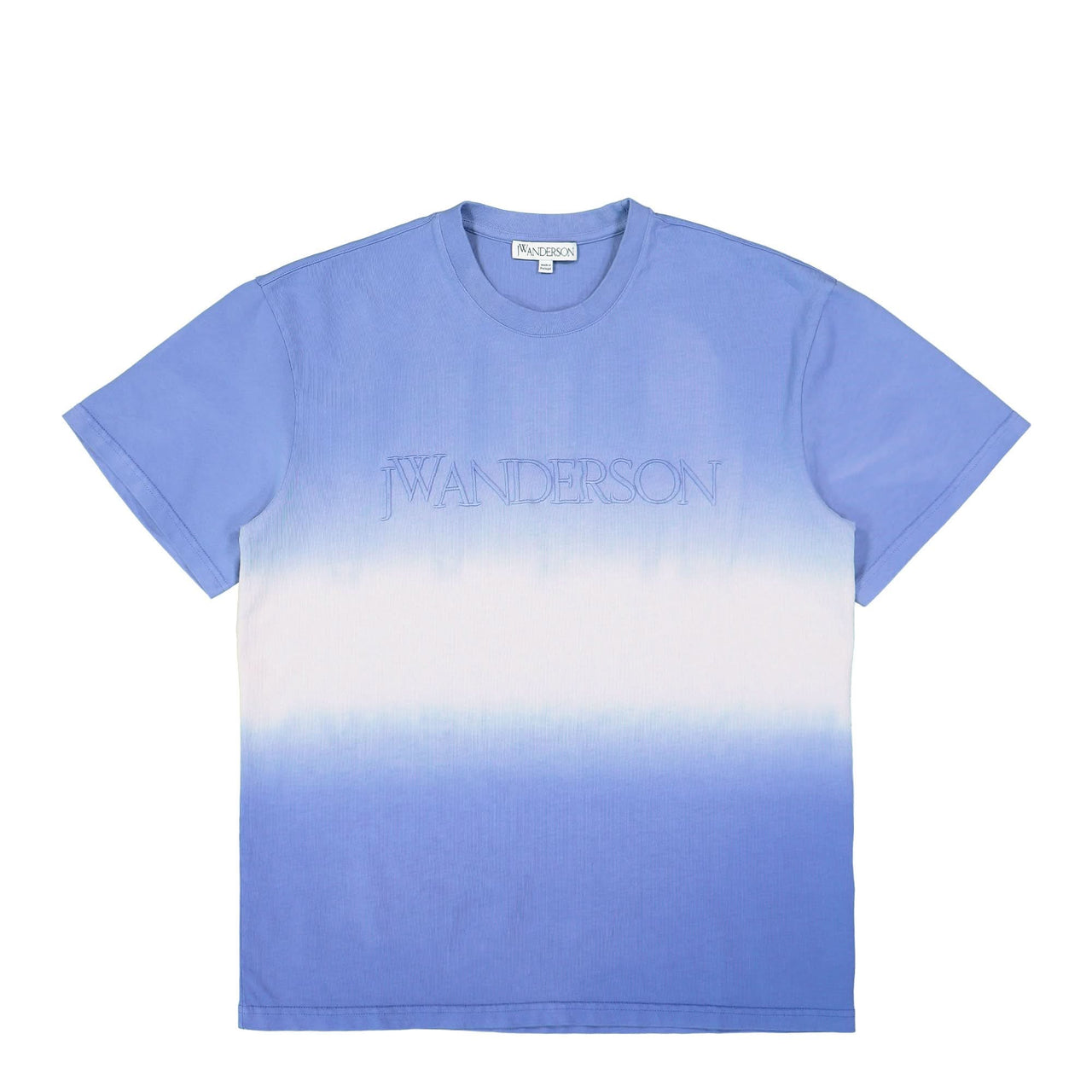 JW Anderson Logo Embroidery Gradient T-Shirt Blue Detail view 1 | Gate