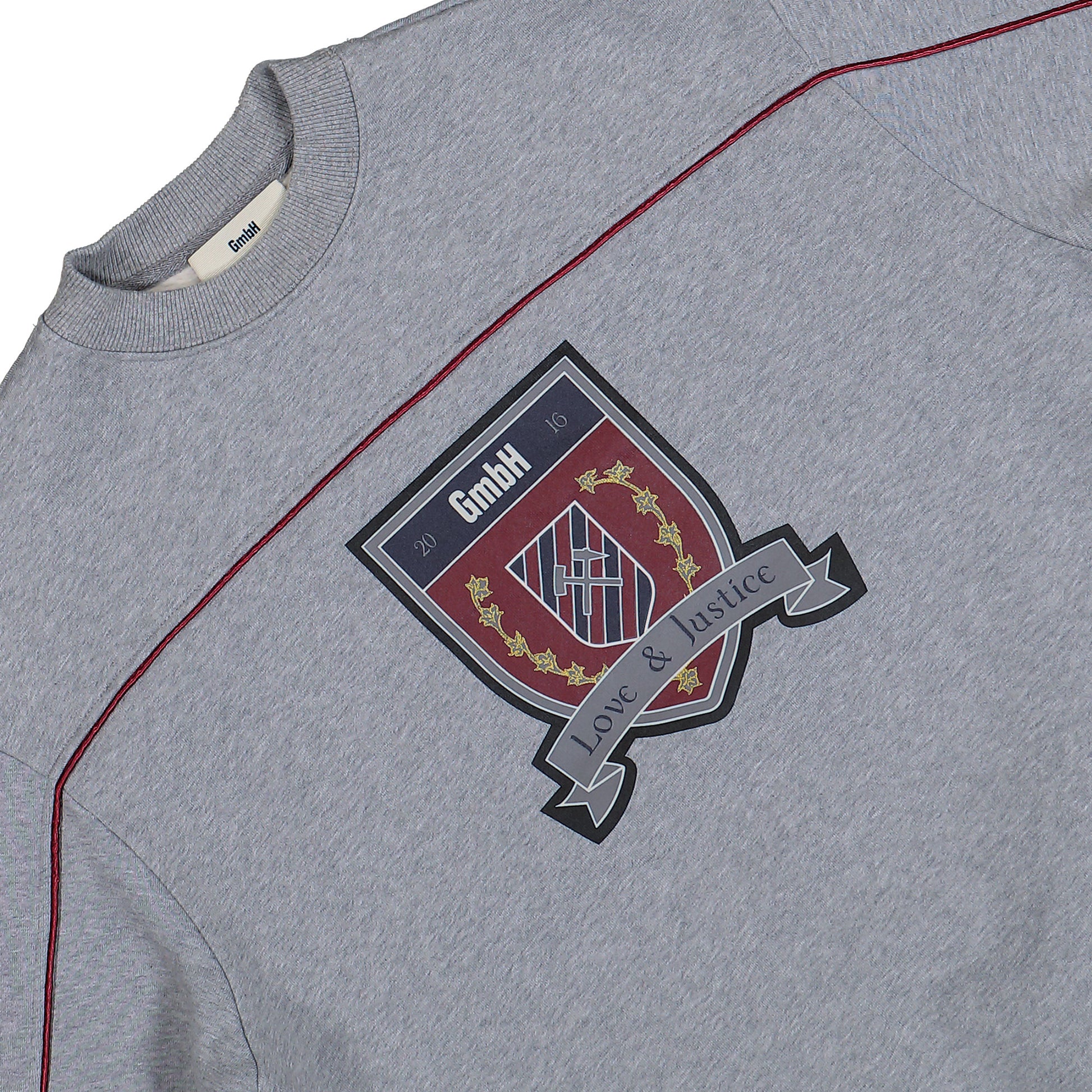 Gmbh Crewneck With Embroidery Grey Melange Sweatshirts Justice Detail View 3 | GATE