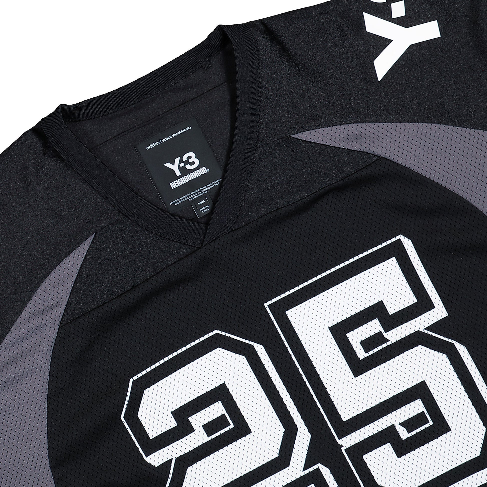 Neighborhood x Y-3 Football Jersey Black T-Shirts JW6997 Detailfoto | Overkill