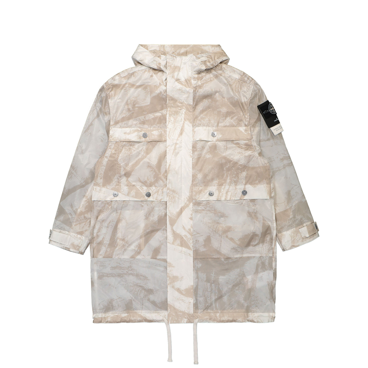 Stone Island Long Parka Beige Detail view 1 | Gate