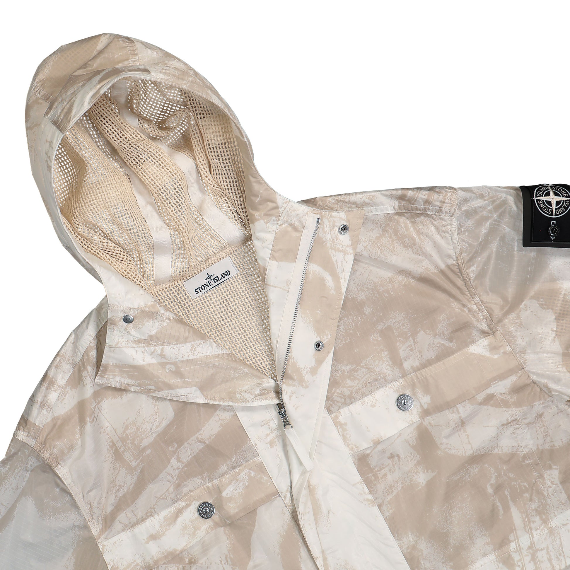 Stone Island Long Parka Beige Detail view 3 | Gate