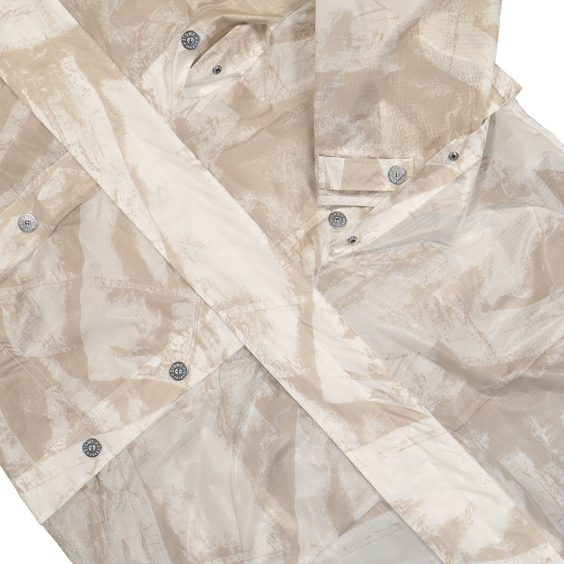 Stone Island Long Parka Beige Detail view 4 | Gate