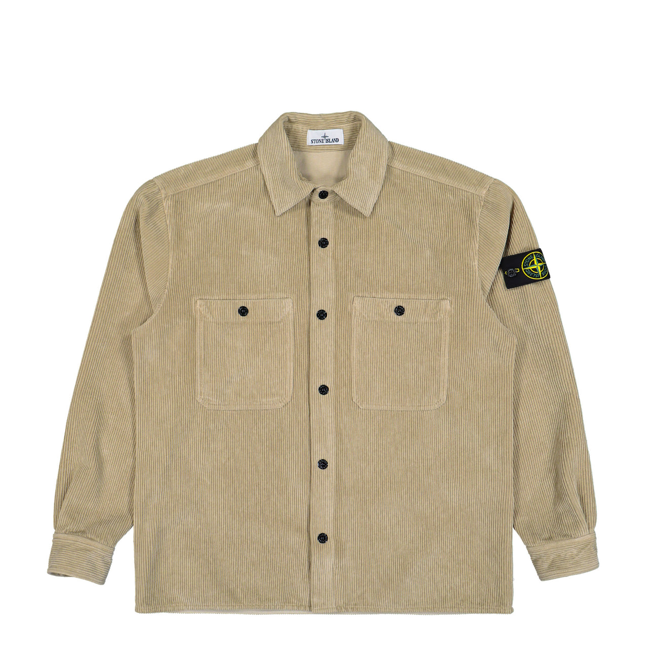 Stone Island Overshirt With Pockets And Snap Fastening Desert Shirts K2S151200012-S0212 V009A Detail View 1 | GATE