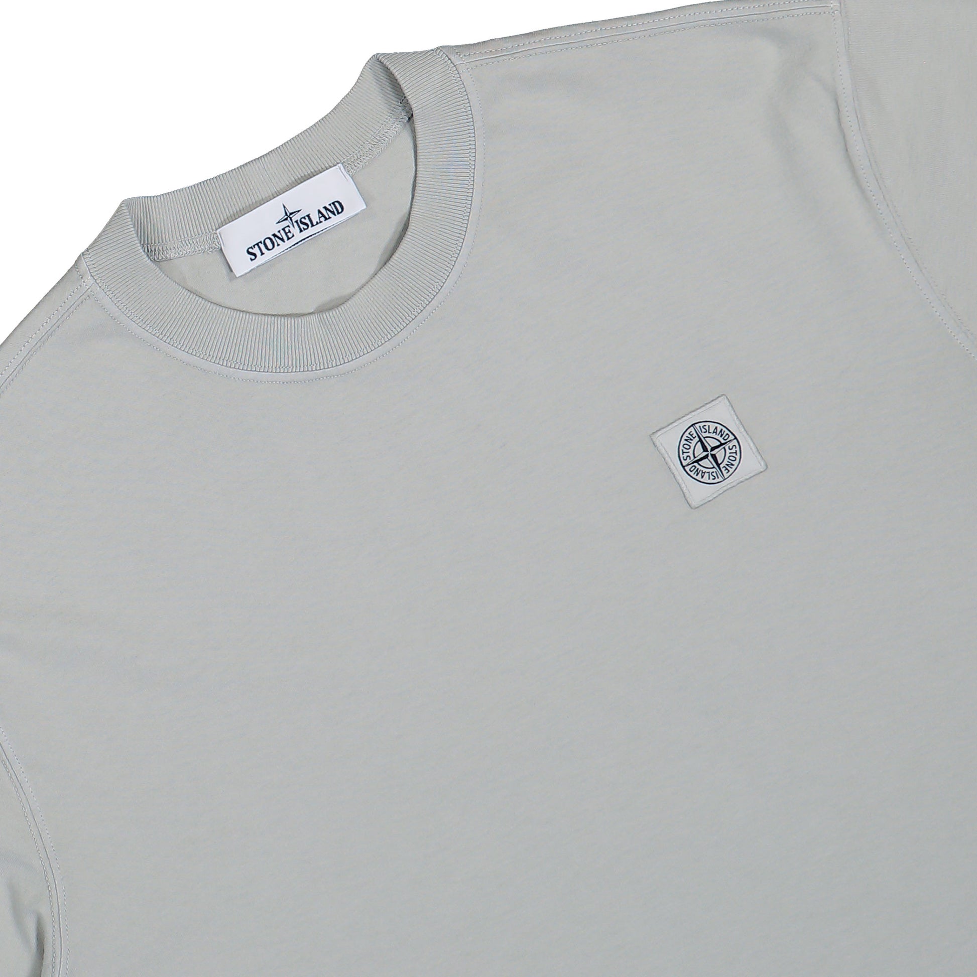 Stone Island SS T-Shirt With Compass Patch Pearl Grey T-Shirt K2S152100025-S0115 V0061 Detail View 3 | Gate