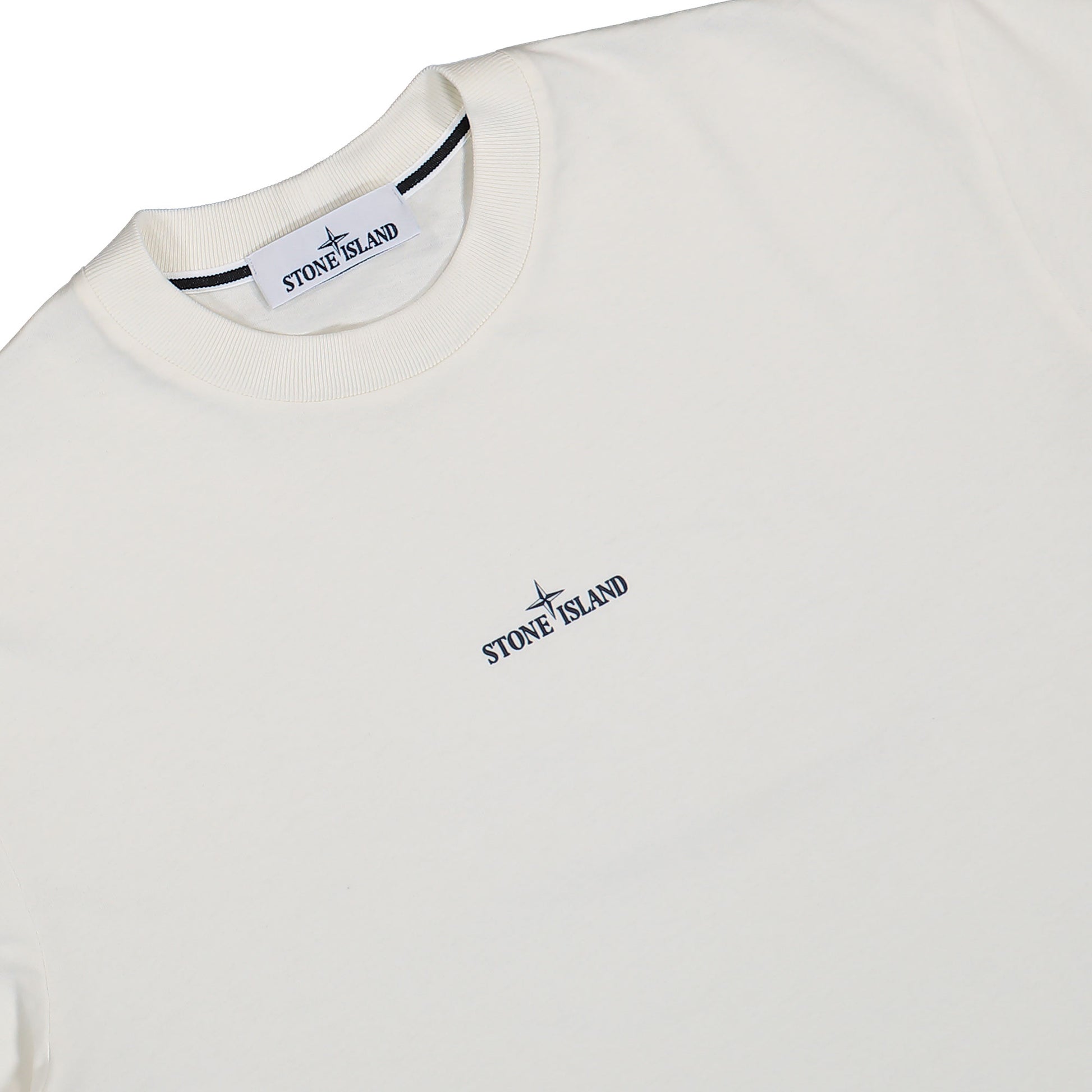 Stone Island SS T-Shirt With Industrial Print Ivory T-Shirt K2S152100037-S0241 V0093 Detail View 3 | Gate