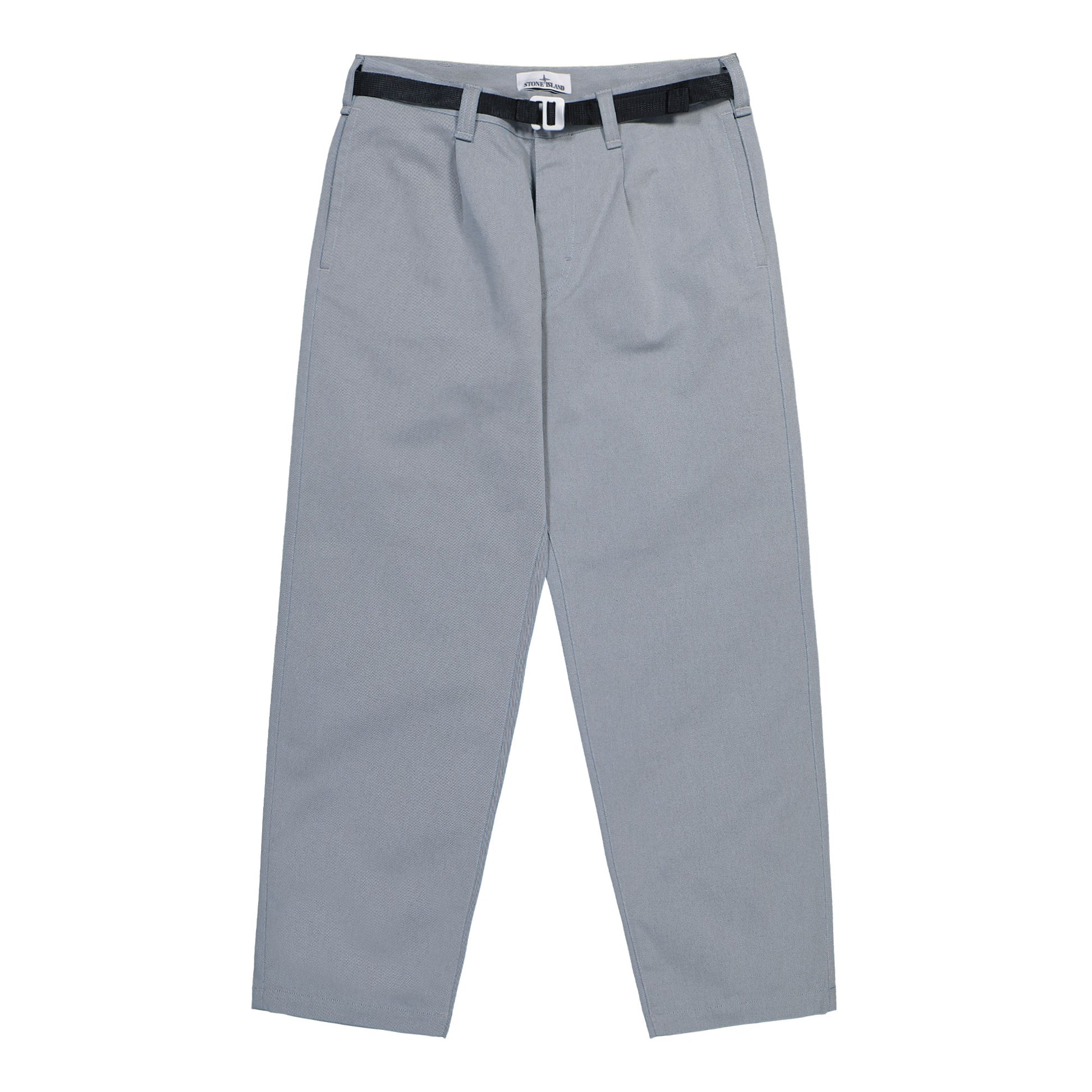Stone Island Chino Trousers With Nylon Tape Belt Light Blue Pants K2S153100015-S0X19 V0040 Detail View 1 | GATE