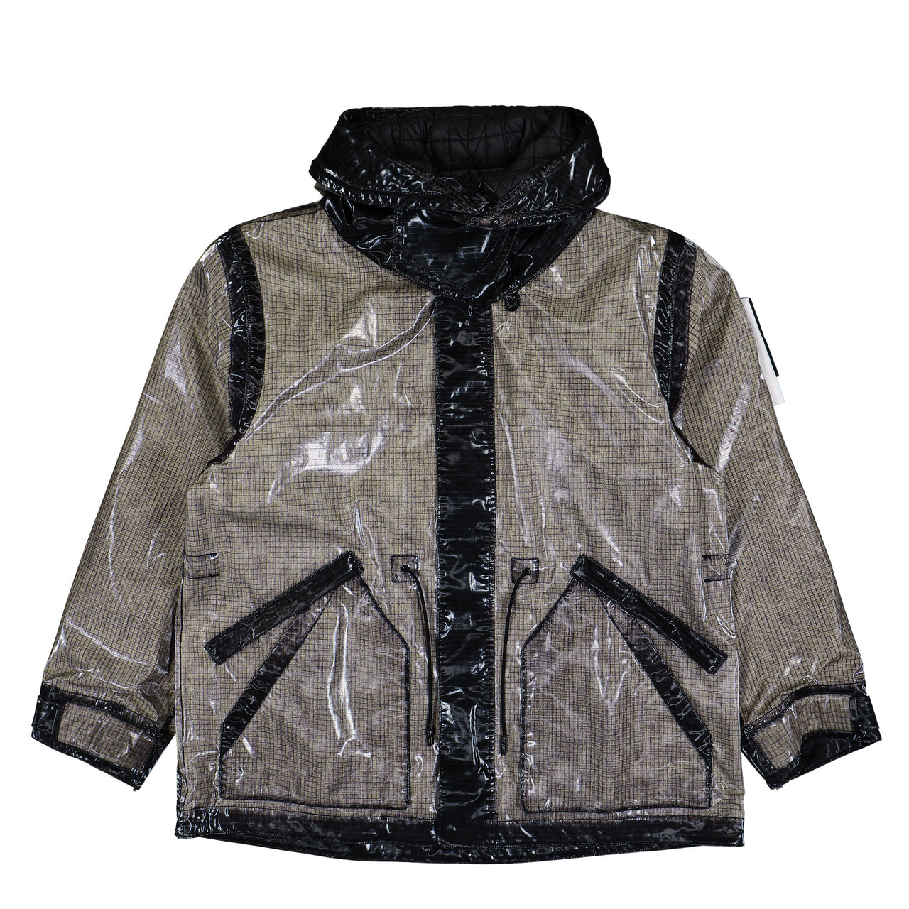 Stone Island Hooded Parka With Prismatic Effect And Padded Lining Pearl Grey Parkas K2S154100079-S0237 V0061 Detail View 1 | GATE