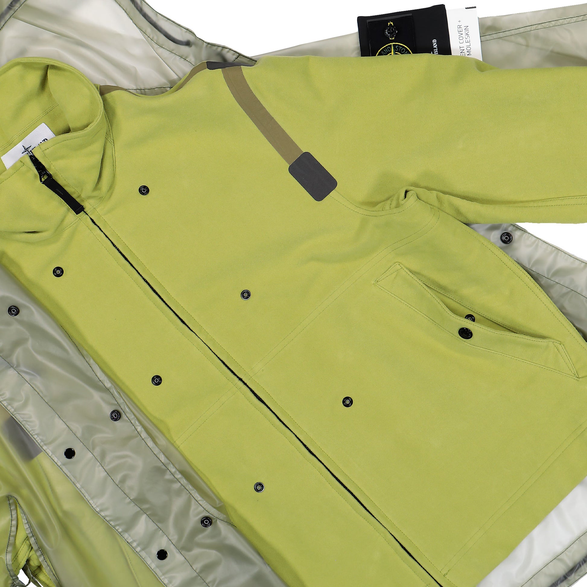 Stone Island Jacket With Detachable Lining And Polyurethane Shell Fern Jacket K2S154100085-S0243-V005D Detail View 6 | GATE