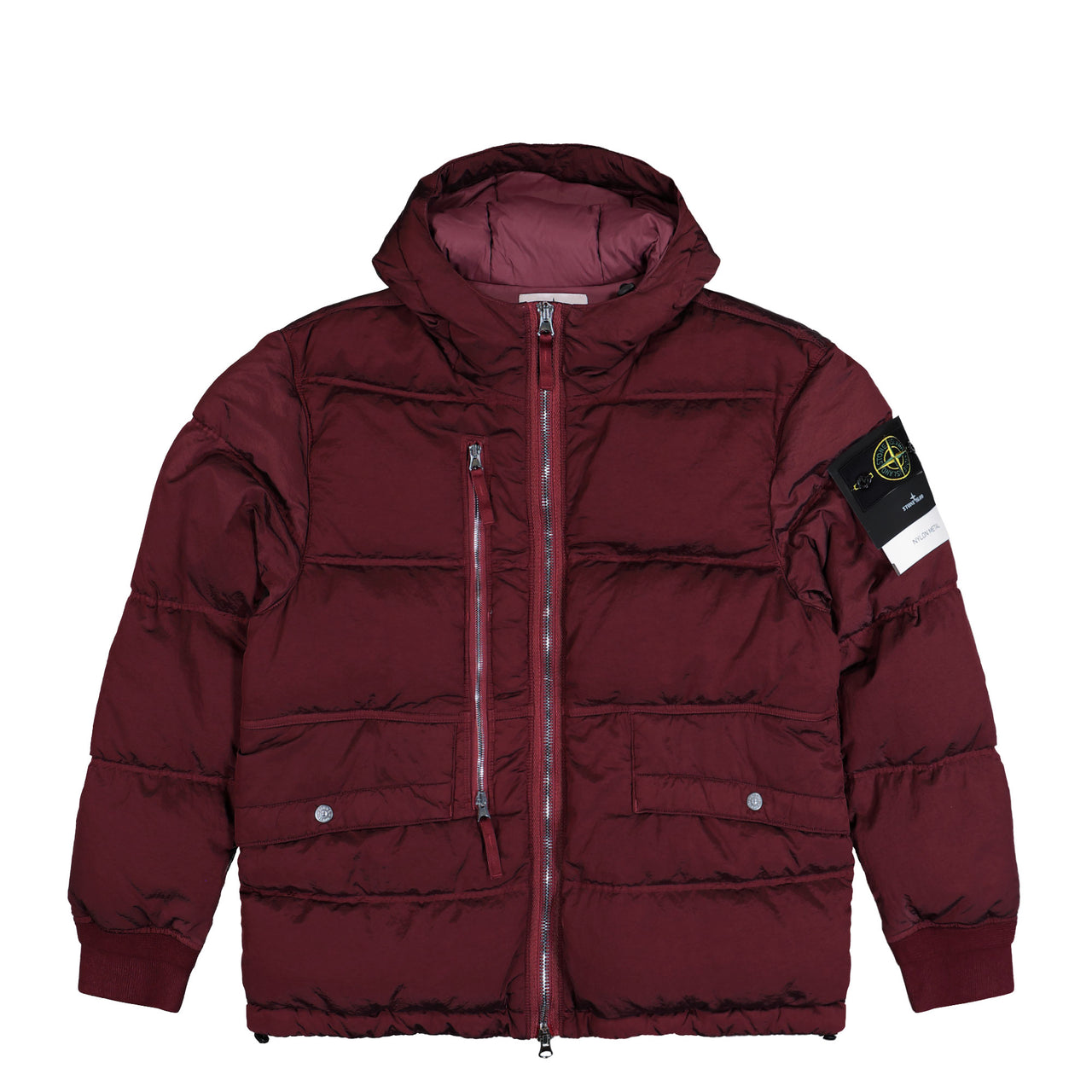 Stone Island Down Jacket With Anti-Drop And Nylon Metal Burgundy Jackets K2S154100088-S0019 V0012 Detail View 1 | GATE