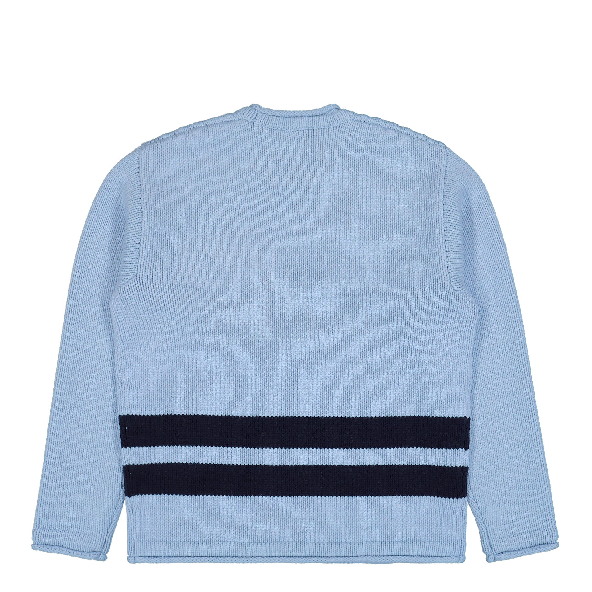 Stone Island Marina Crewneck Knit Sweatshirt Blue Knitwear K2S15 5100029-S00XD V0040 Detail View 2 | GATE