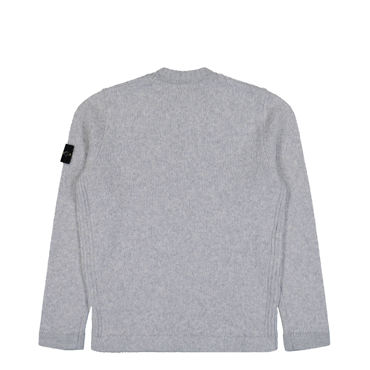 Stone Island Crewneck Jumper With Brushed Texture Grey Melange Sweatshirt K2S155100056-S00N2 V0M64 Detail View 1 | GATE