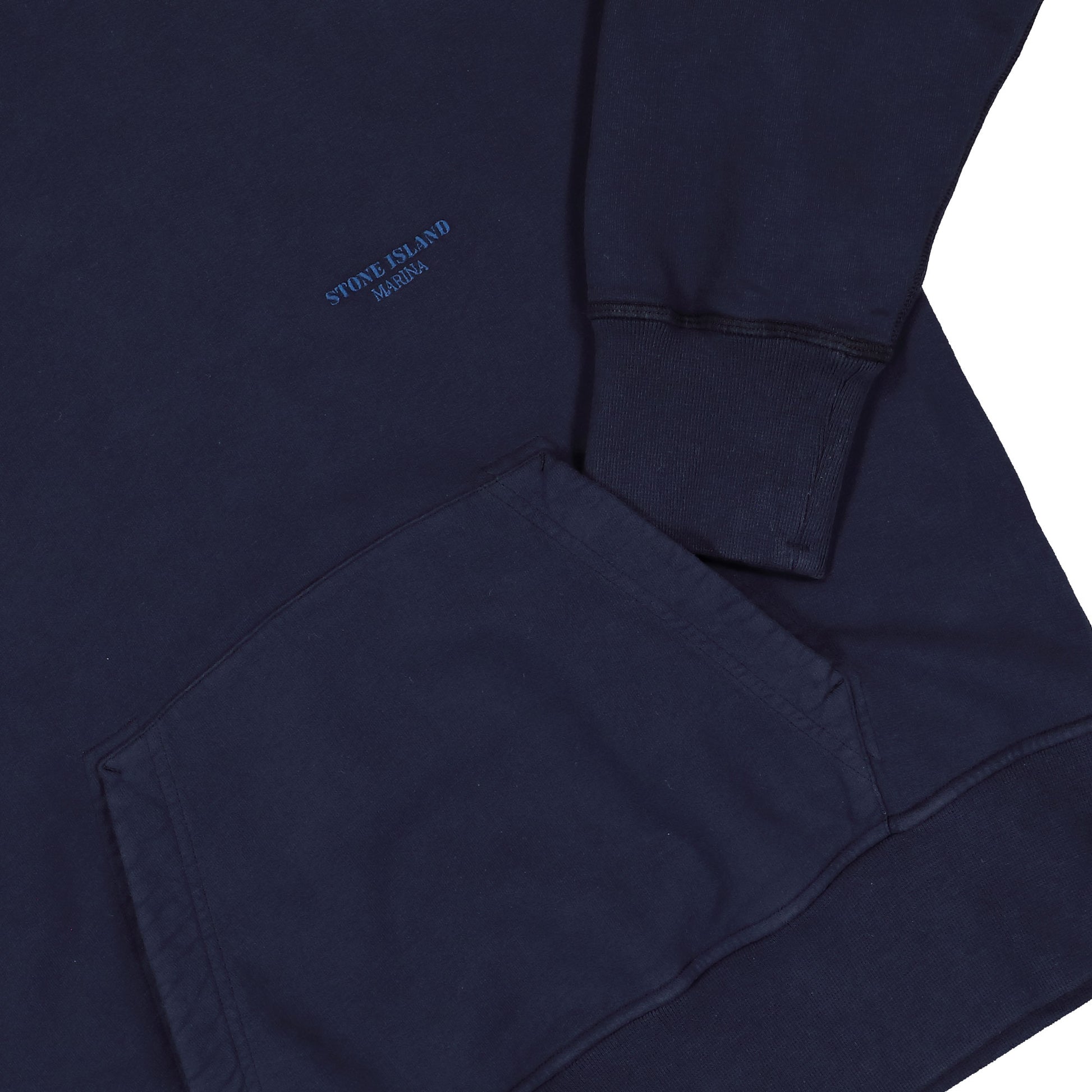 Stone Island Marina Hoodie Sweater Blue Navy Hoodies K2S156100027-S0X13 V002A Detail View 4 | GATE