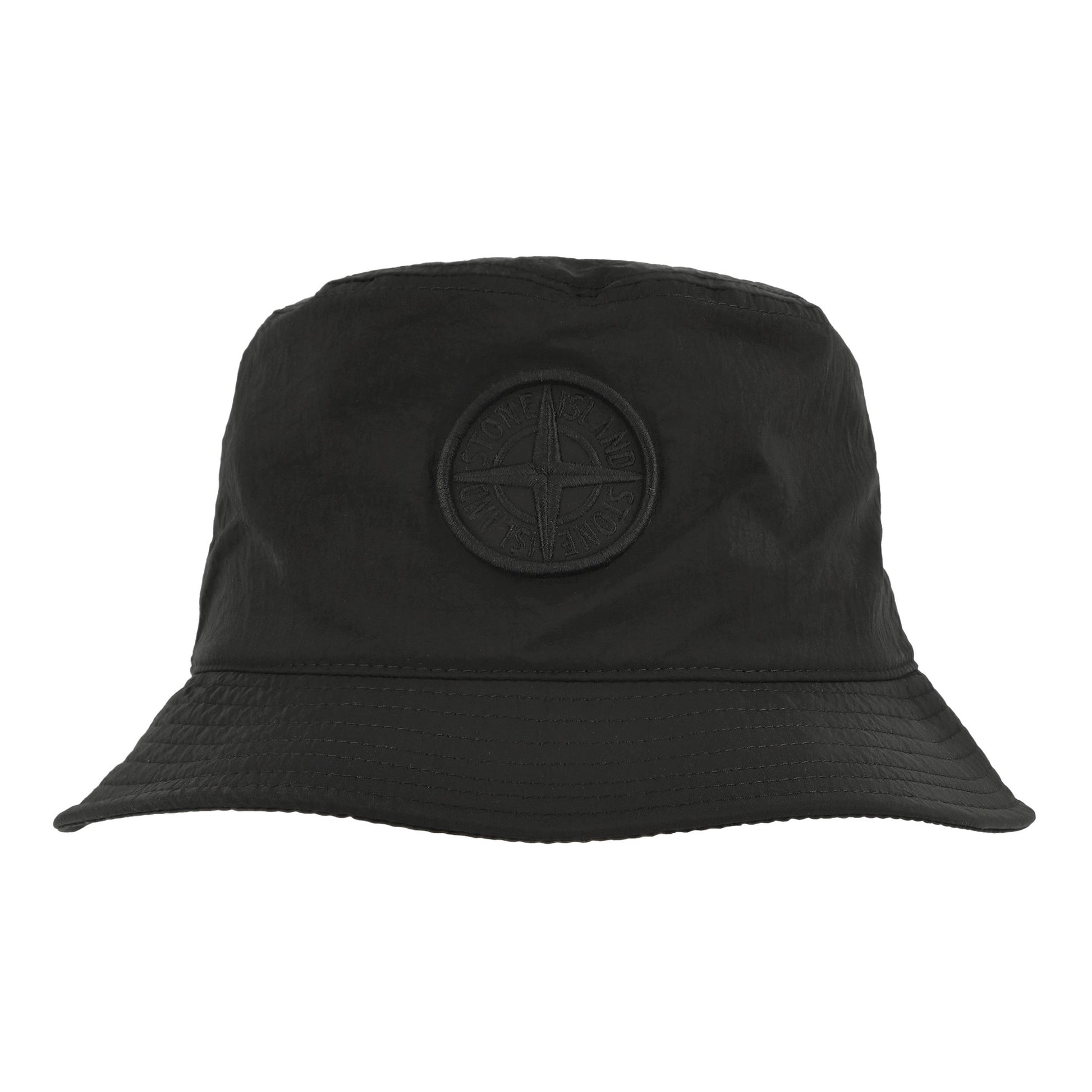 Stone Island Bucket Hat With Mesh Lining And Compass Embroidery Black Headwear K2S159100012-S0076 V0029 Detail View 4 | GATE