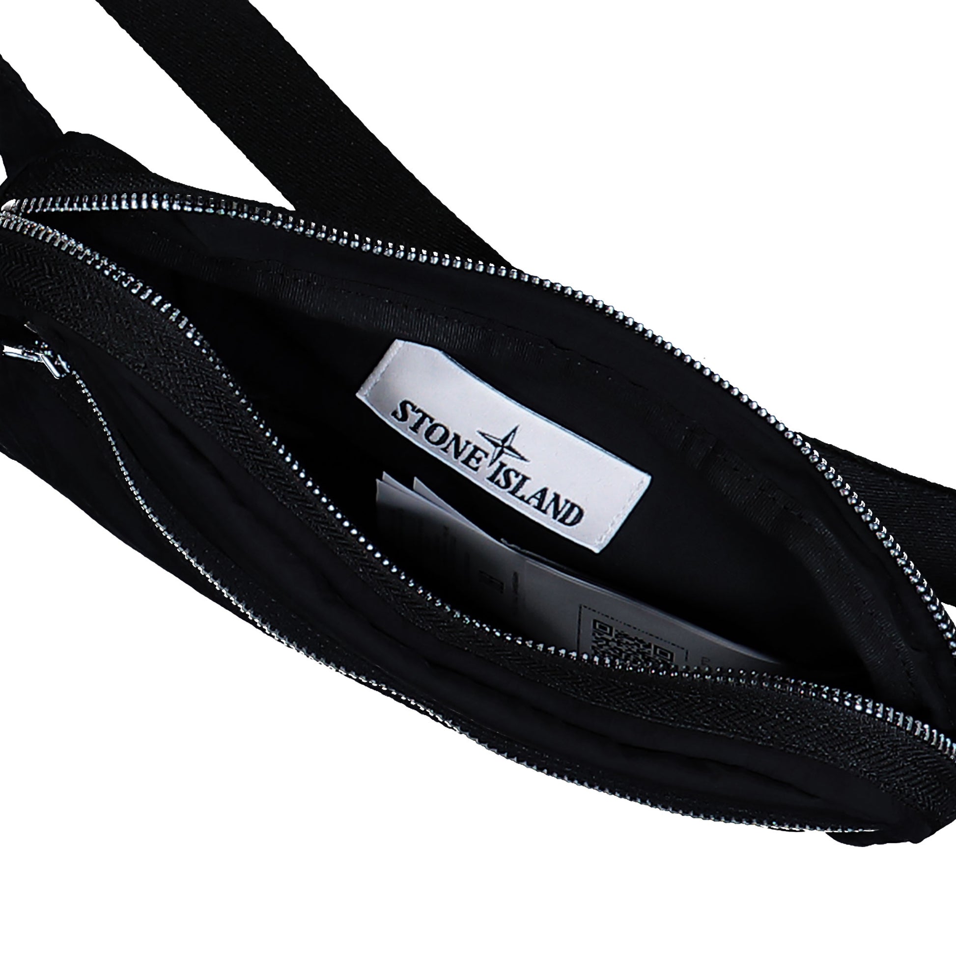 Stone Island Belt Bag With Zip Pocket and Ripstop Lining Black  Hip & Waist Bag K2S159200016-S0251 V0030 Detail View 4 | GATE