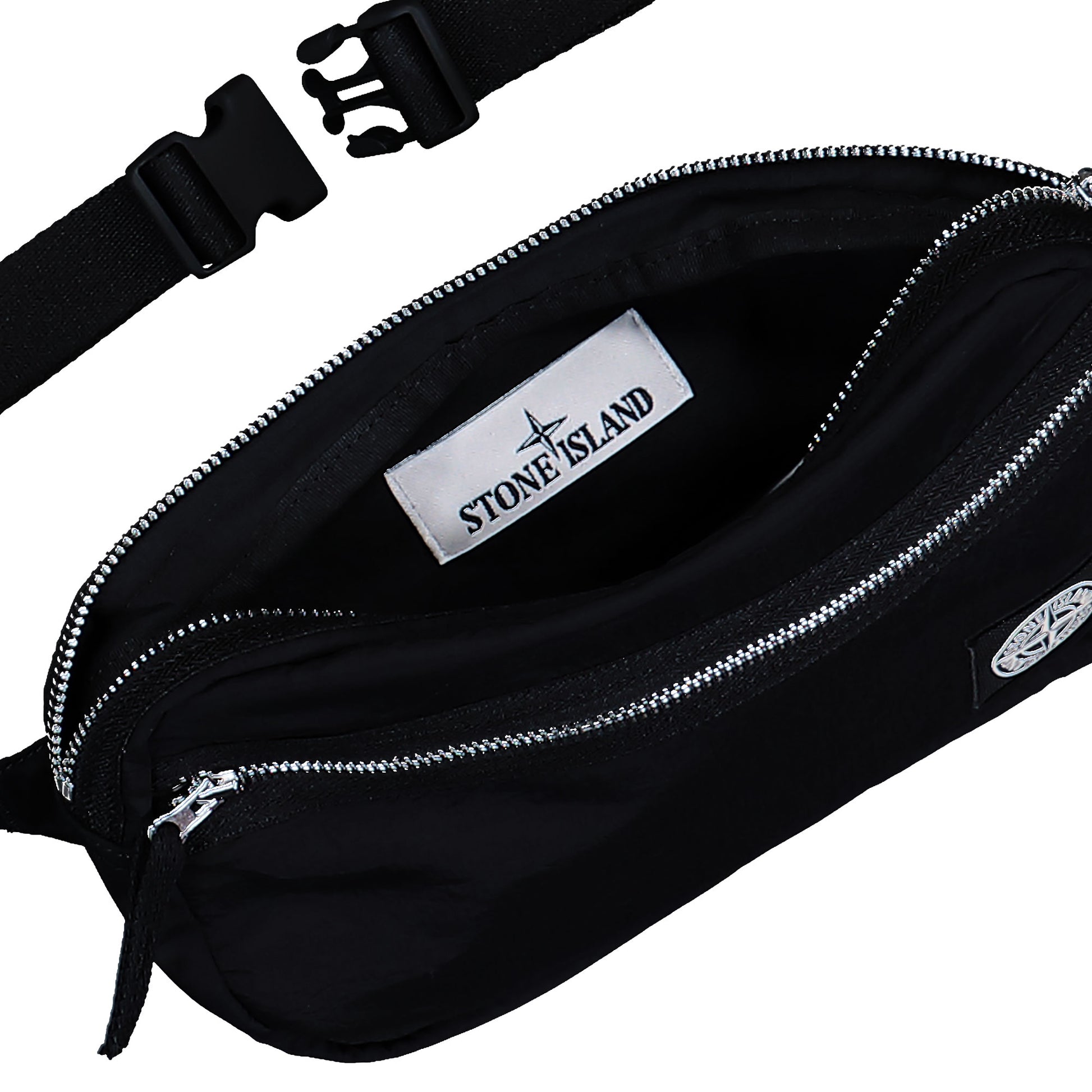 Stone Island Belt Bag With Zip Pocket and Ripstop Lining Black  Hip & Waist Bag K2S159200016-S0251 V0030 Detail View 5 | GATE