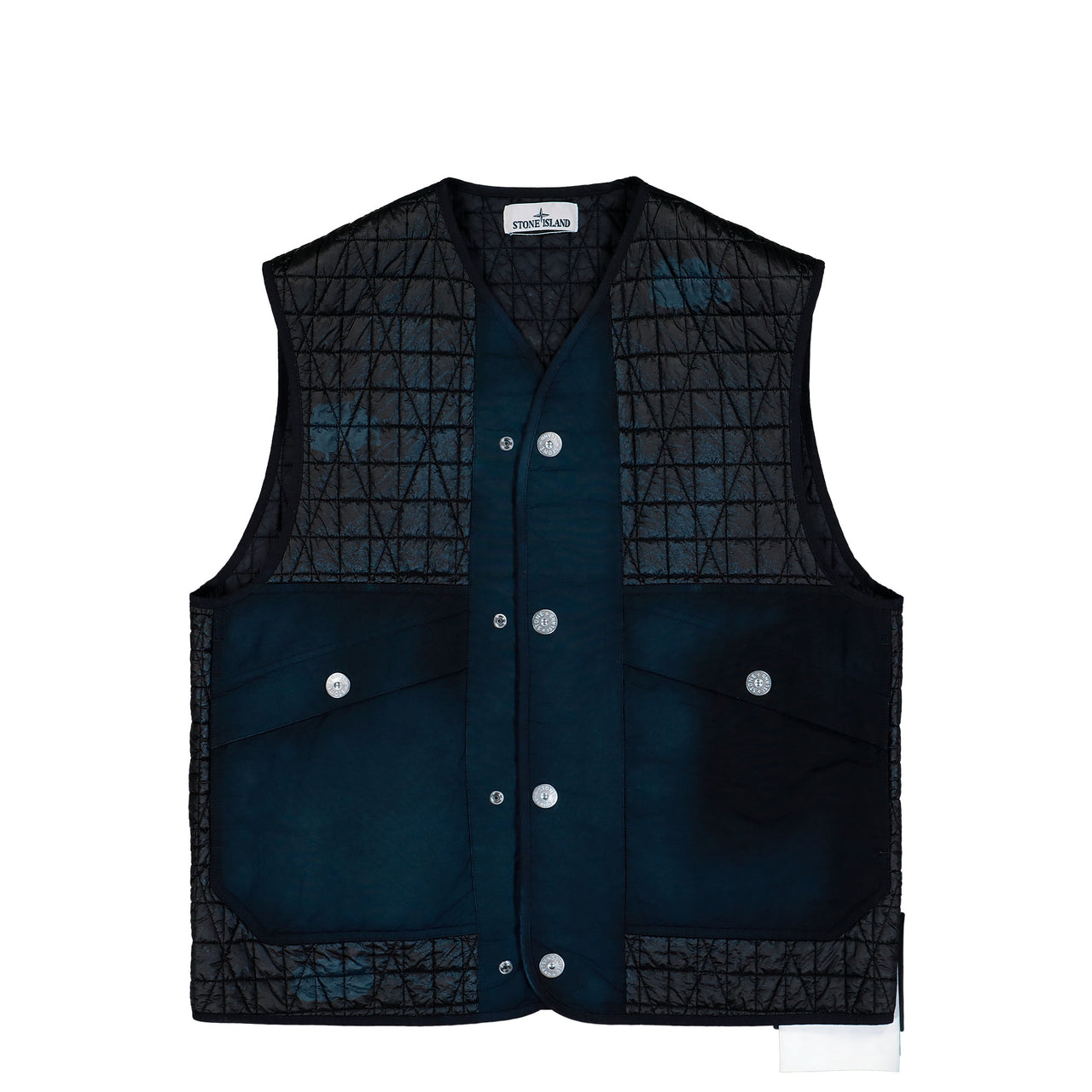Stone Island Nylon Reps-TC Corrosion Treatment Vest Black Vests K2S15G100009-S00R2 V0029 Detail View 1 | GATE