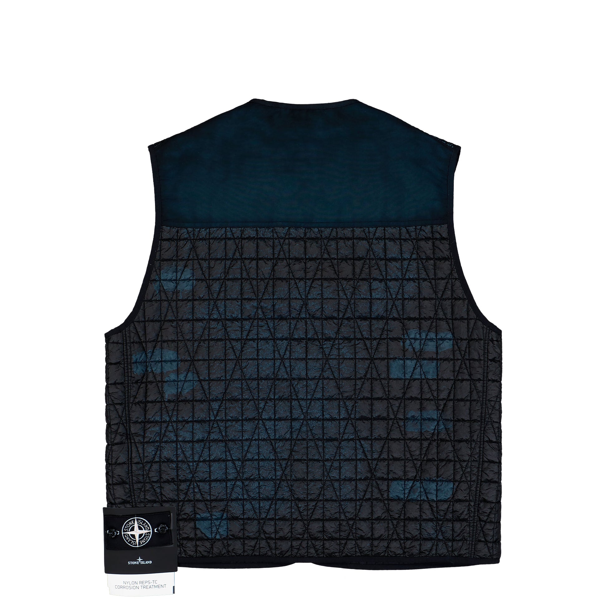 Stone Island Nylon Reps-TC Corrosion Treatment Vest Black Vests K2S15G100009-S00R2 V0029 Detail View 2 | GATE