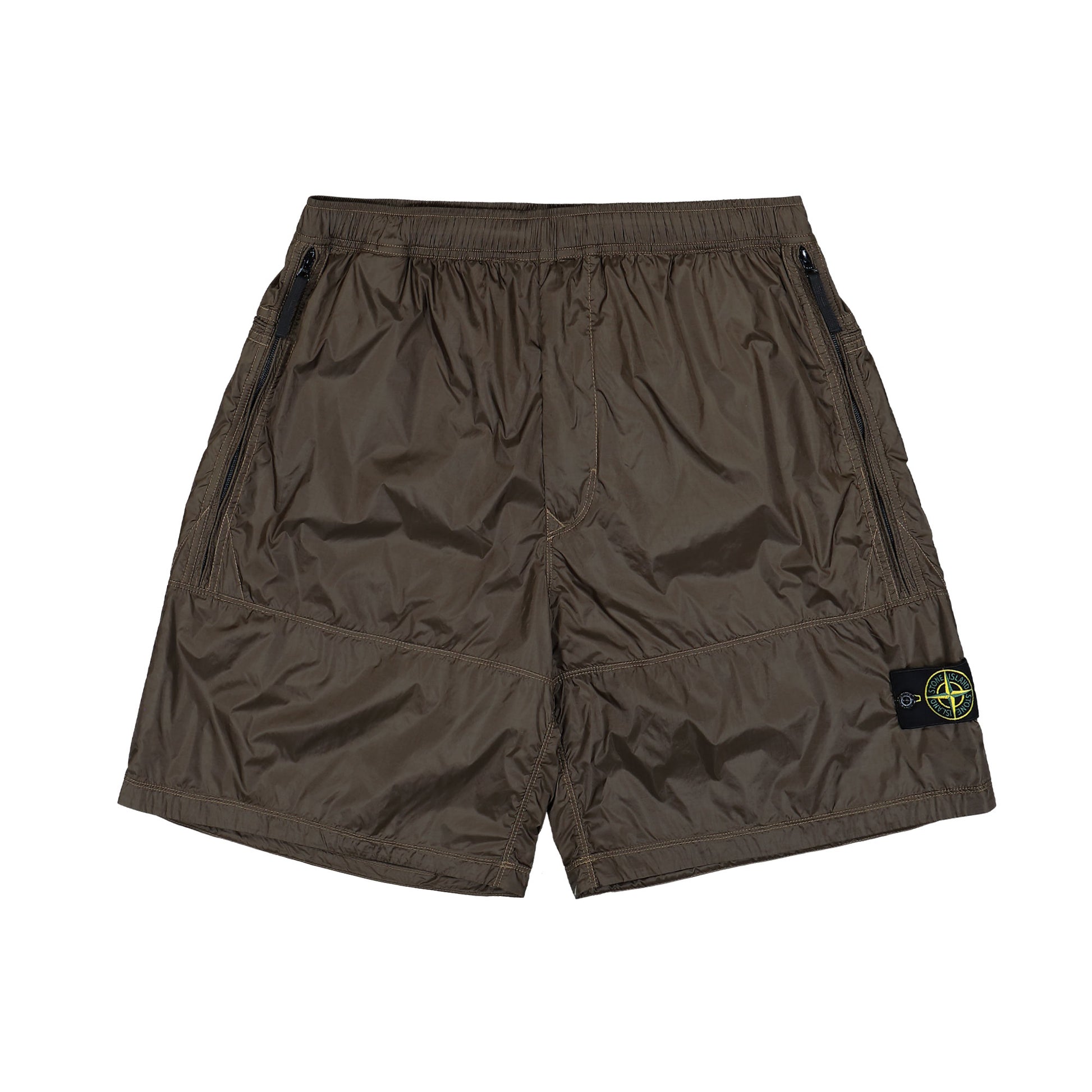 Stone Island Bermuda Shorts With Elasticated Waistband Military Green Shorts K2S15L100004-S0163 V0054 Detail View 1 | GATE