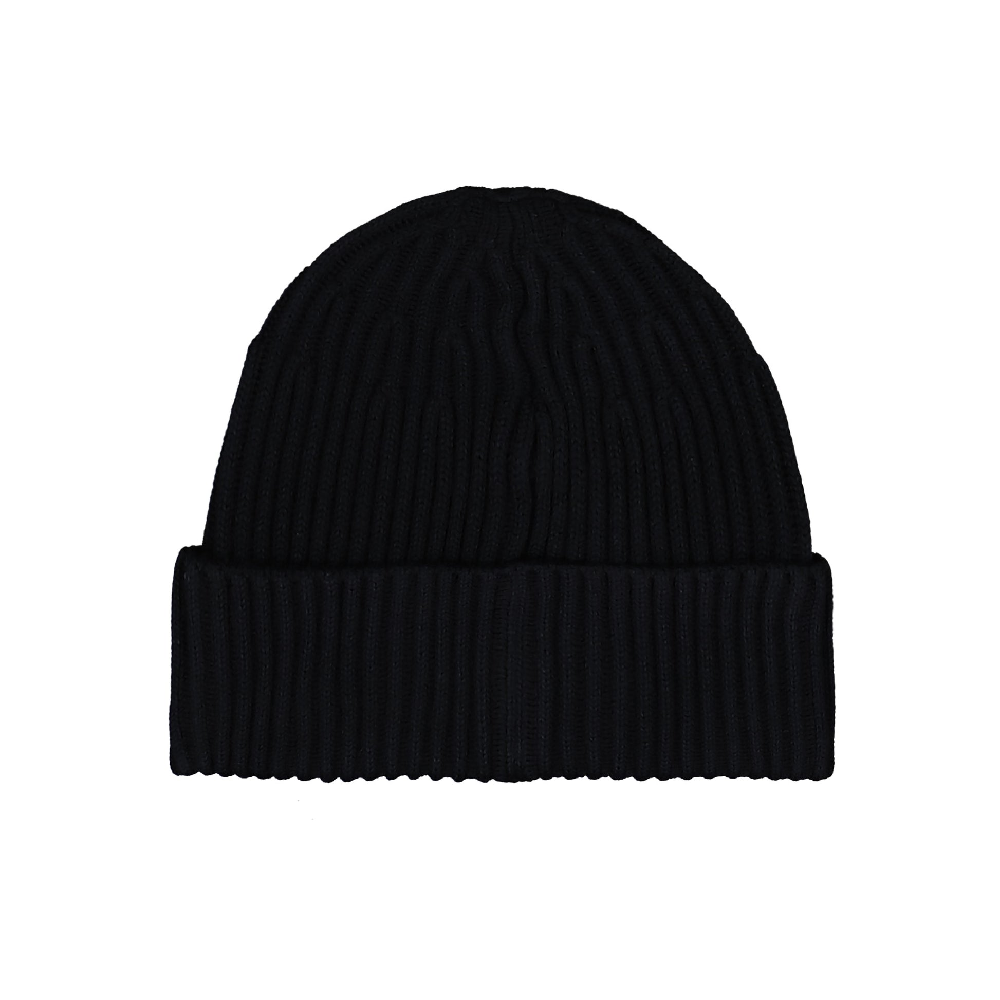 Stone Island Beanie With Compass Logo On Cuff Black Headwear K2S15N100002-S00C3 V0029 Detail View 2 | GATE