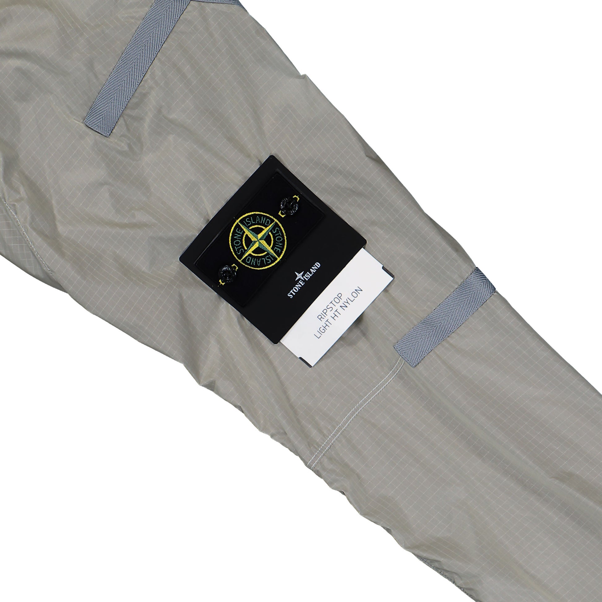 Stone Island Light Hooded Jacket With Anti-Drop And Reflective Details Ivory Windbreaker K2S15Q100008-S0163 V0093 Detail View 5 | GATE
