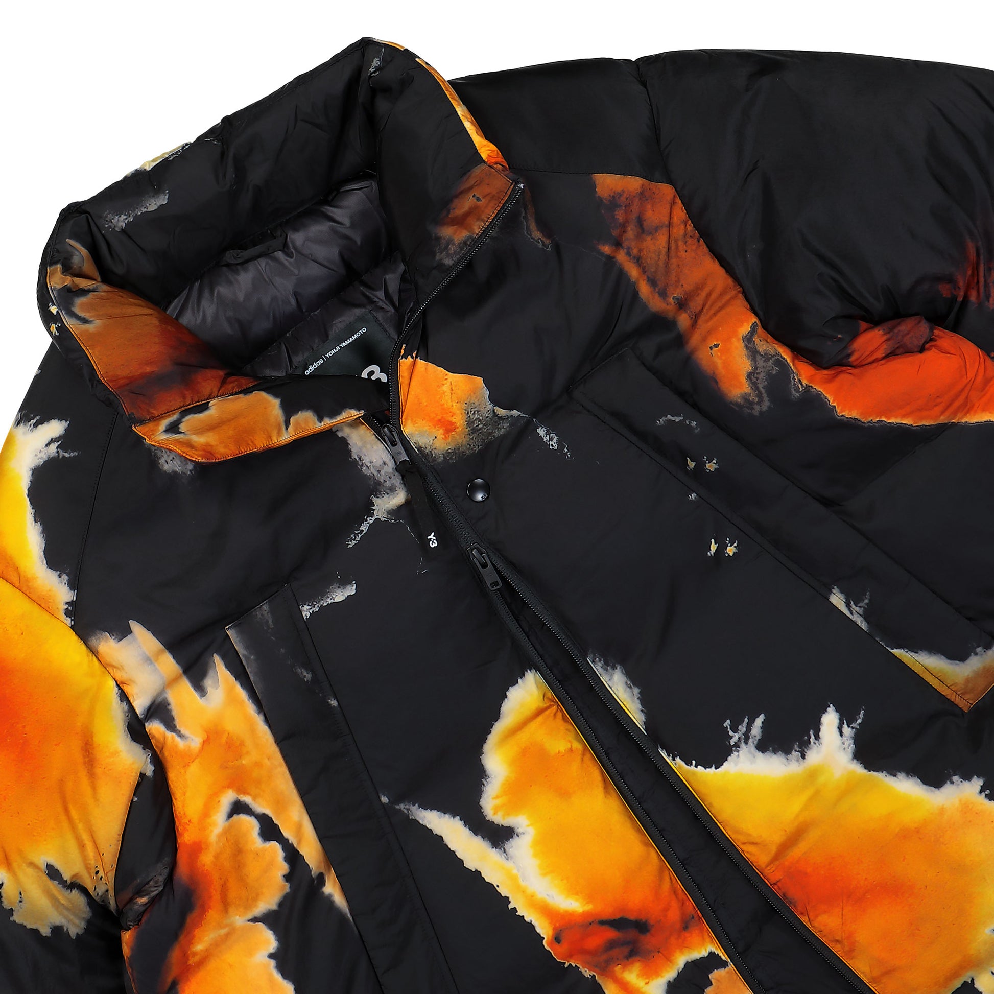 Y-3 M AOP Puffer Jacket Black Puffer Jackets KA2364 Detail View 3 | GATE