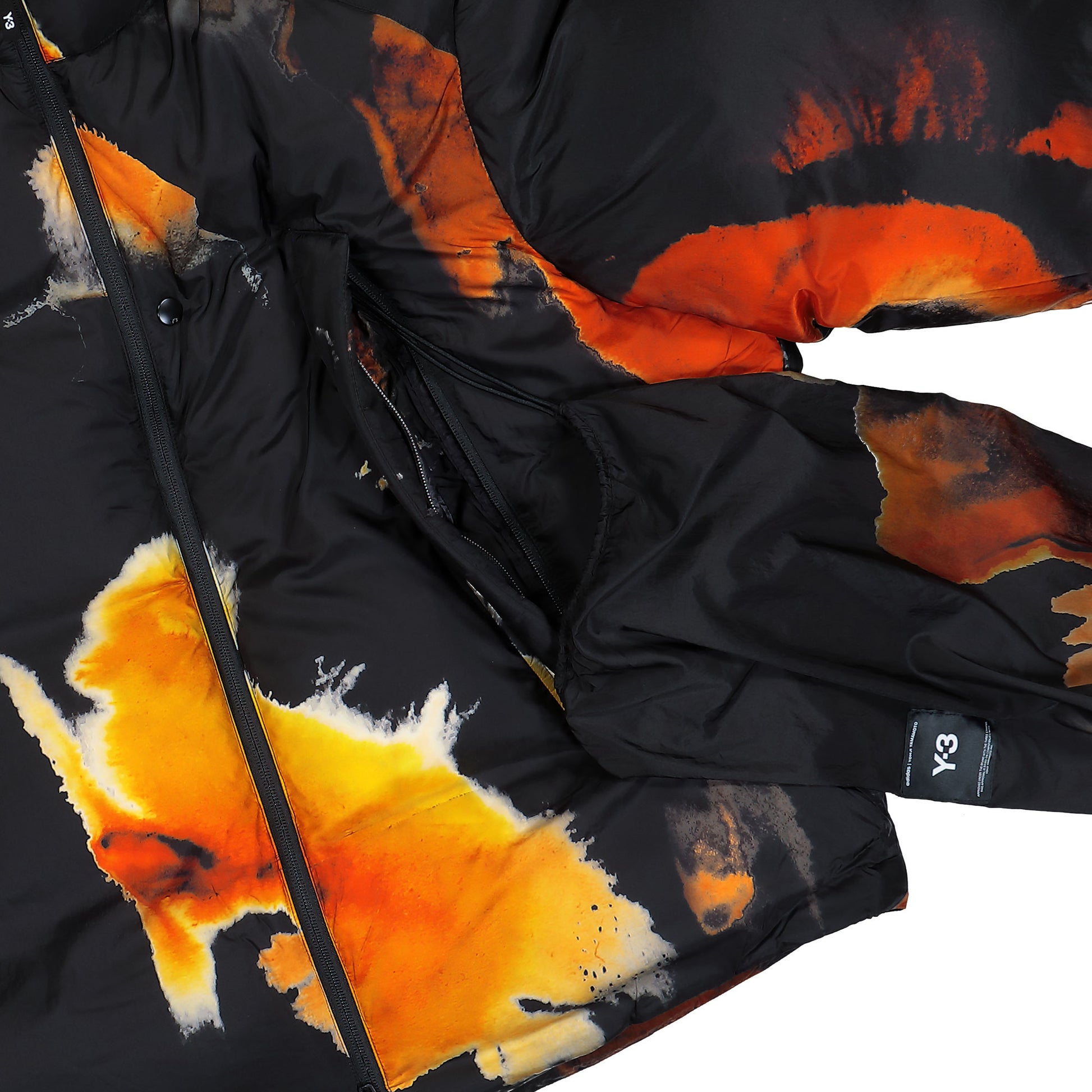 Y-3 M AOP Puffer Jacket Black Puffer Jackets KA2364 Detail View 5 | GATE