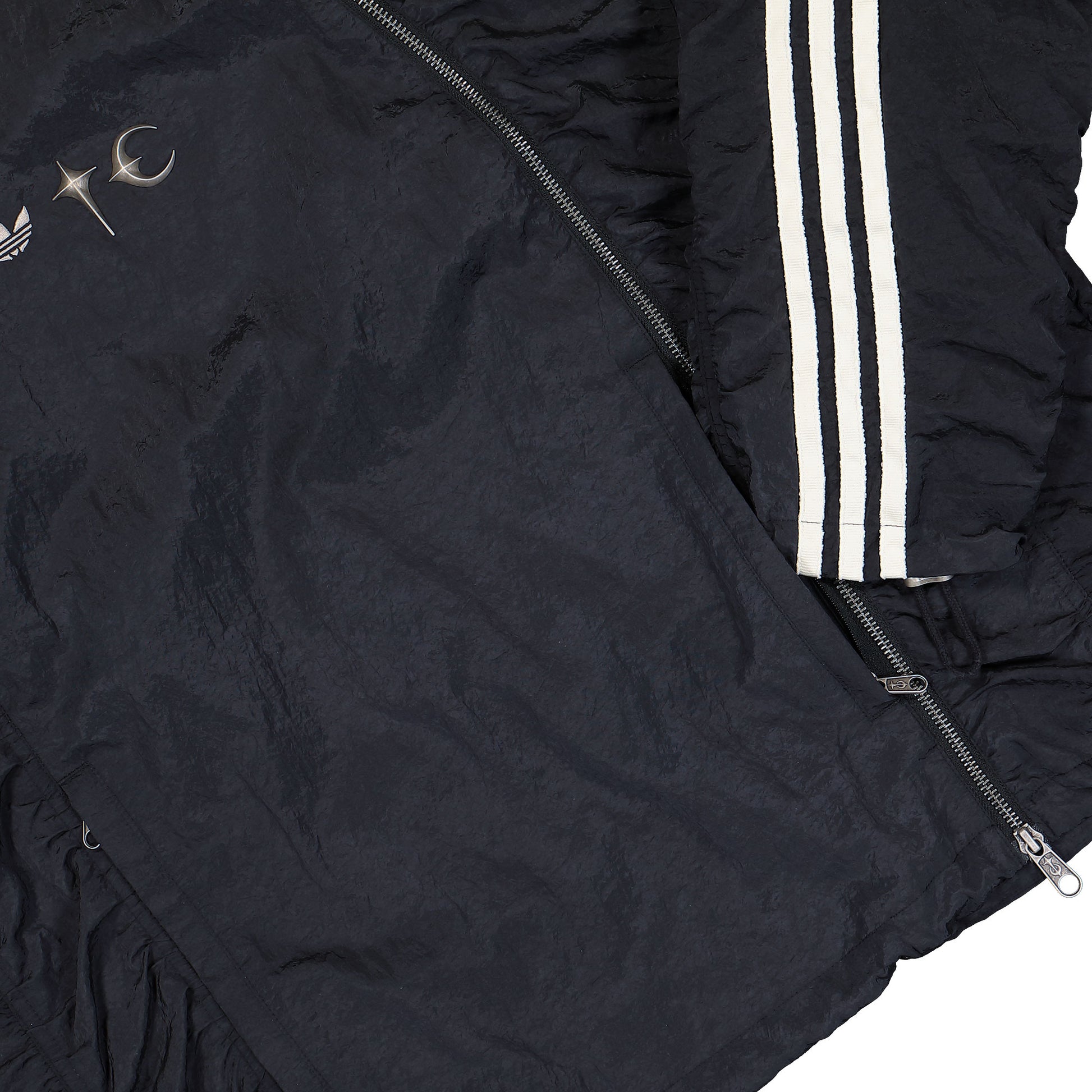 Thug Club x adidas Woven Track Top Black / Silver Metallic Tracksuit Tops KC2200 Detail View 4 | GATE
