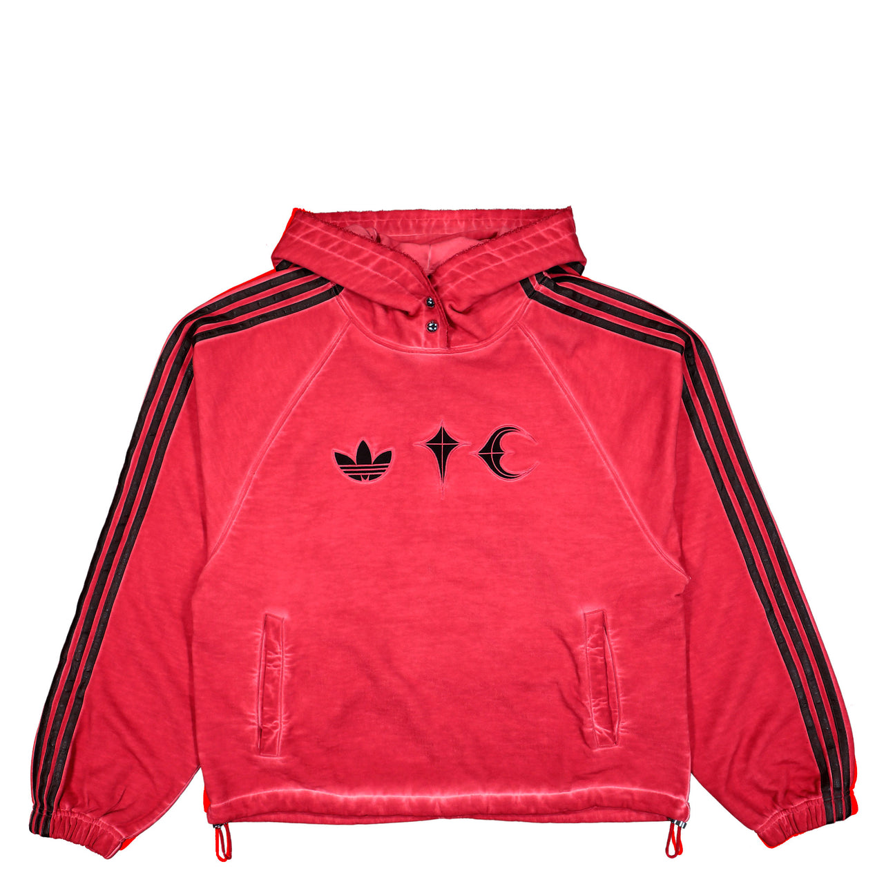 Thug Club x adidas TC Sweat Hoodie Power Red Hoodies KF6586 Detail View 1 | GATE