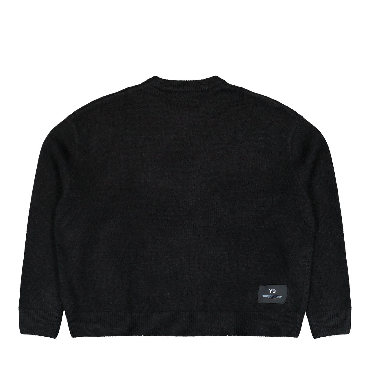 Y-3 Chito Graphic Knit Sweater Black Sweatshirt KR1127 Detail View 1 | GATE