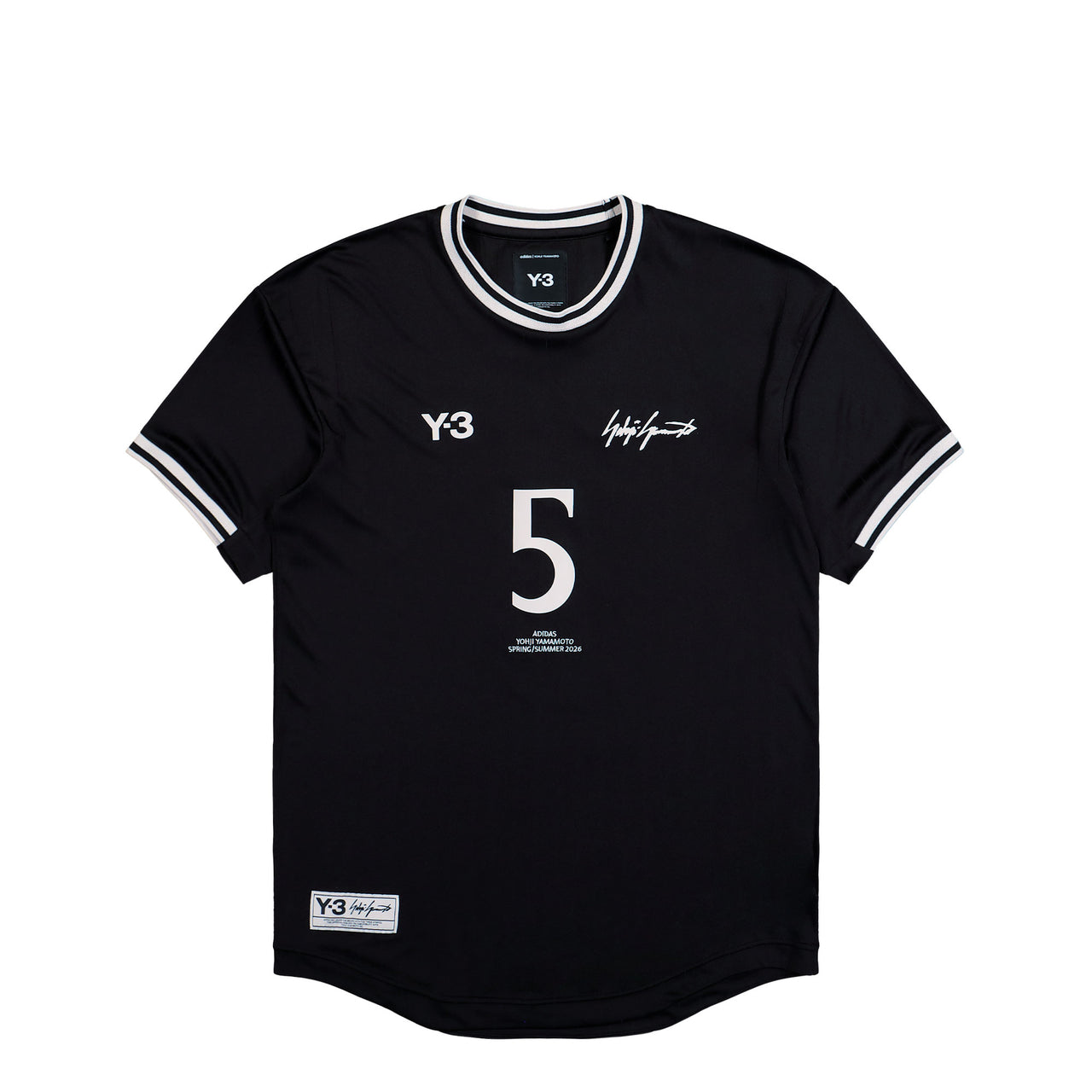 Y-3 Elite 5 Short Sleeve Football Jersey Black T-Shirts KS5122 Detail View 1 | GATE