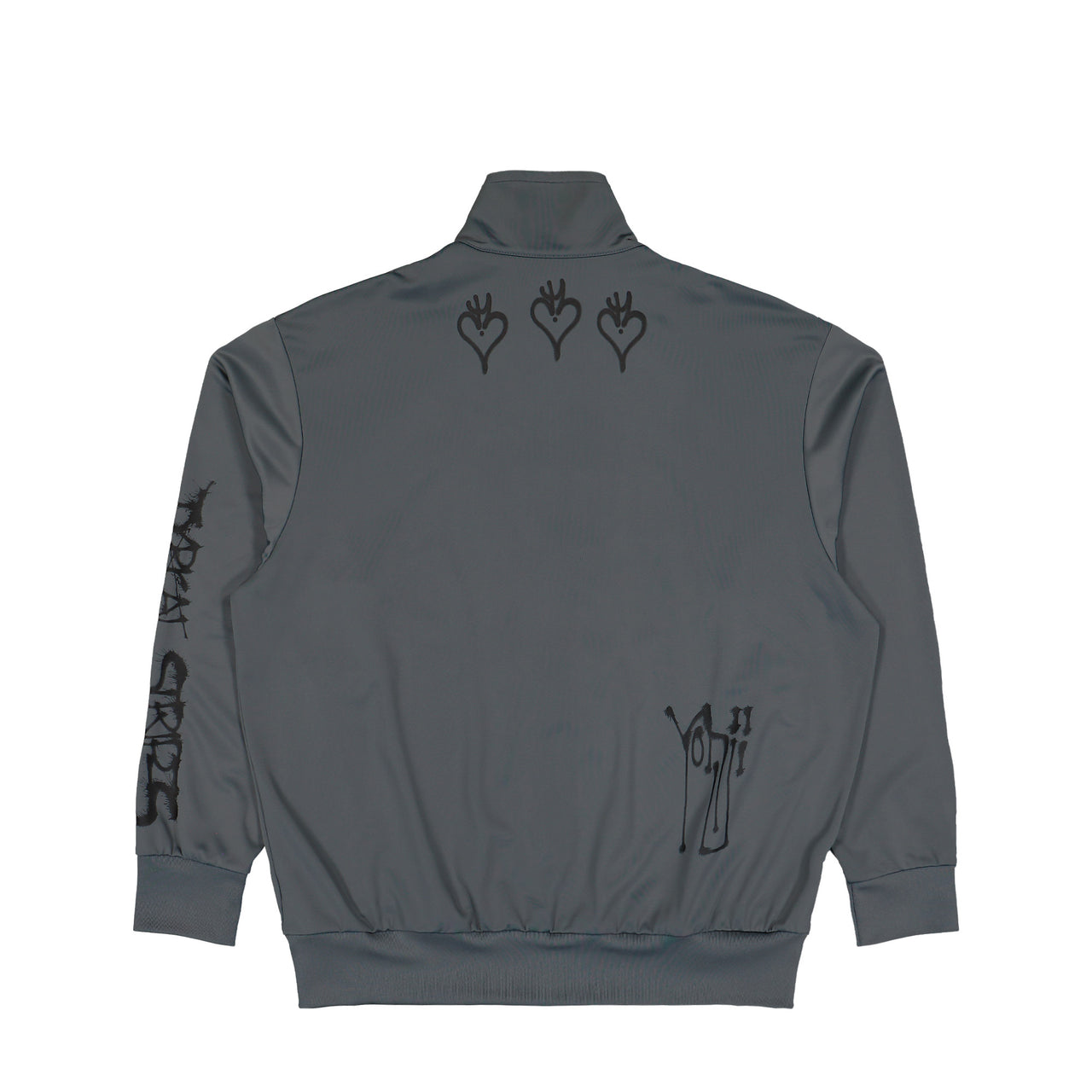 Y-3 Chito Graphic Nylon Track Top Grey Five Track Jacket KW9237 Detail View 1 | GATE
