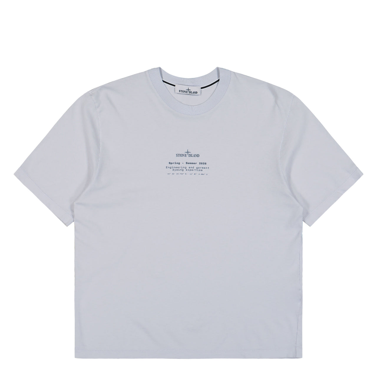 Stone Island Organic Cotton T-Shirt Sky Blue T-Shirts L1S152100001-S0285 V0041 Detail View 1 | GATE