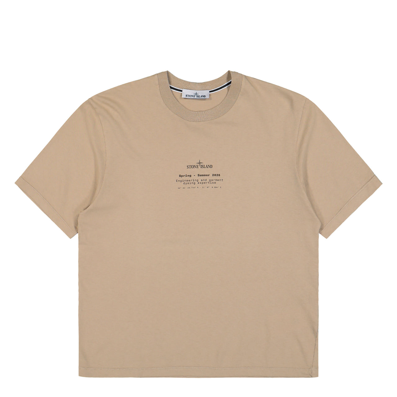 Stone Island Organic Cotton T-Shirt Desert T-Shirts L1S152100001-S0285 V009A Detail View 1 | GATE