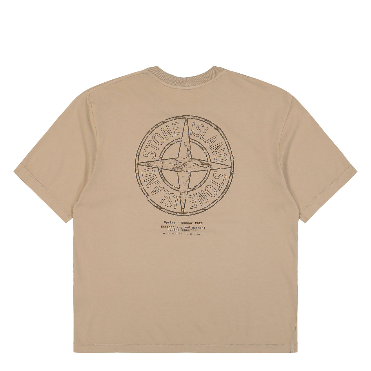 Stone Island Organic Cotton T-Shirt Desert T-Shirts L1S152100001-S0285 V009A Detail View 1 | GATE