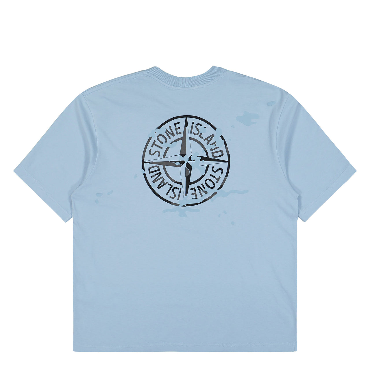 Stone Island Organic Cotton T-Shirt Dust Blue T-Shirts L1S152100001-S0E14 V004A Detail View 1 | GATE