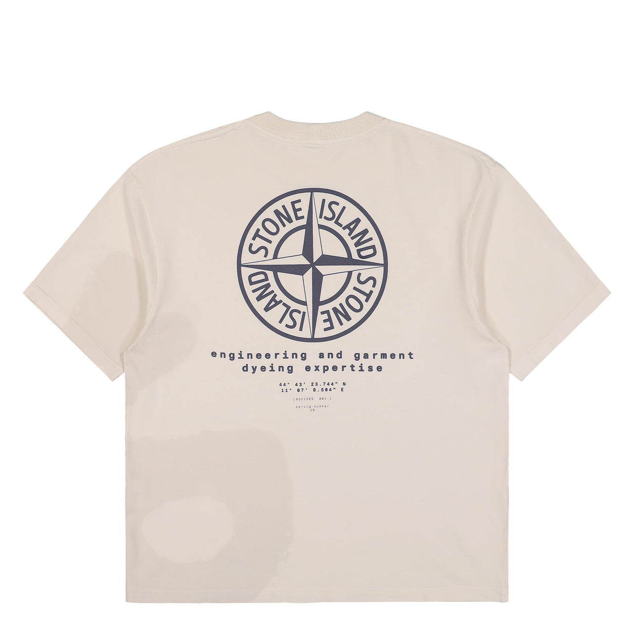 Stone Island Combed Organic Cotton T-Shirt Beige T-Shirts L1S152100002-S0365 V0093 Detail View 1 | GATE