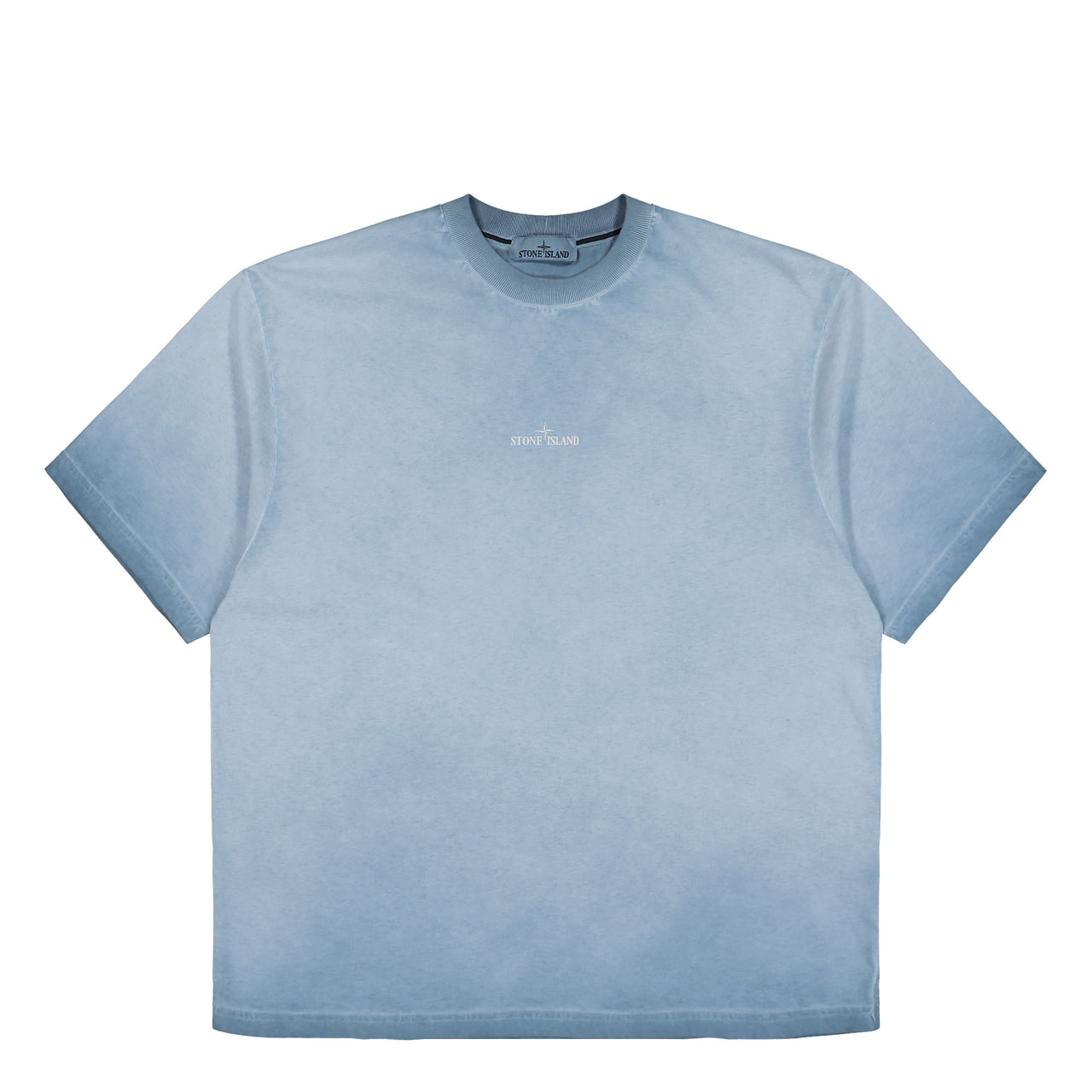 Stone Island SS T-Shirt Powder Blue T-Shirts L1S152100002-S0366 V004A Detail View 1 | GATE